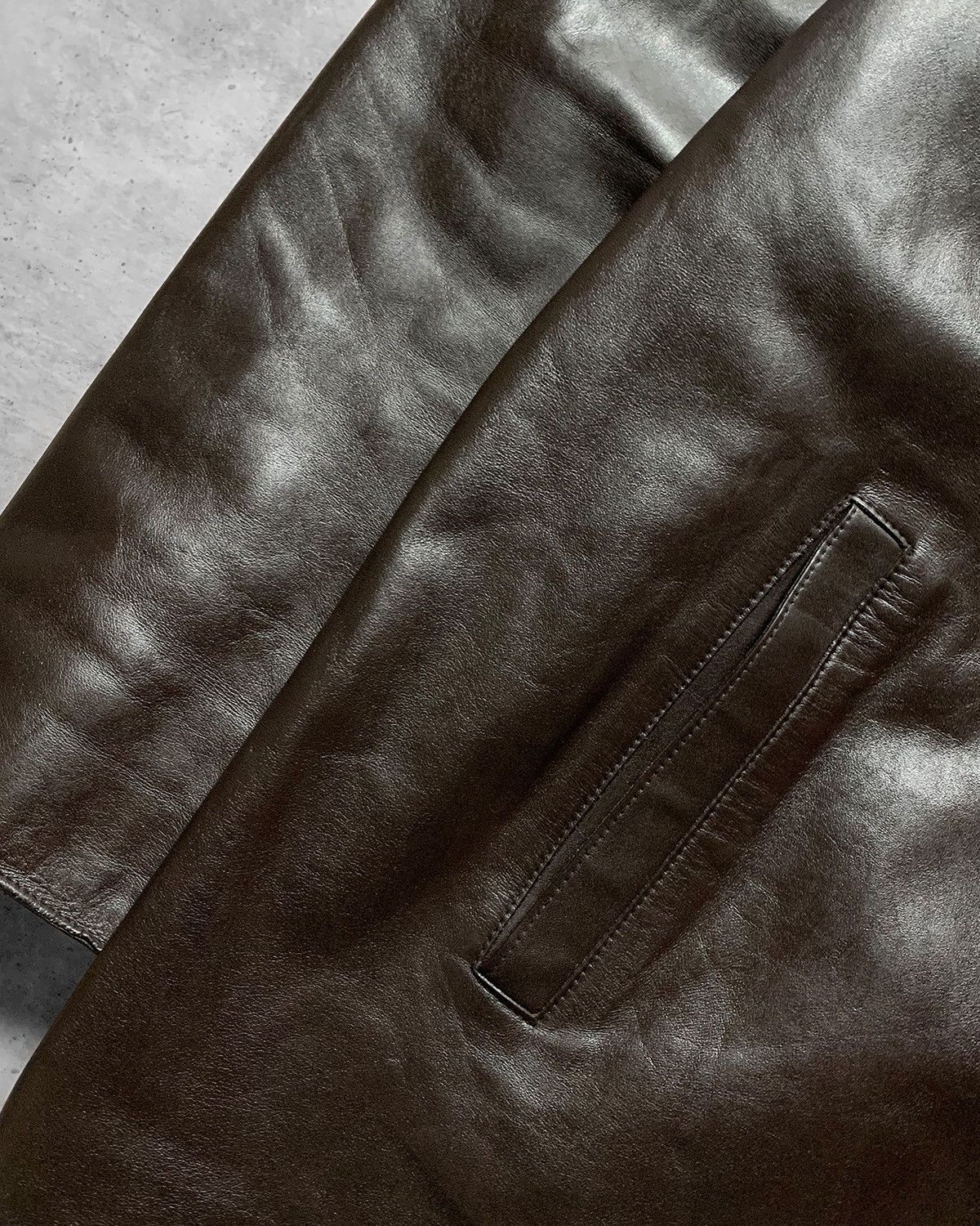 Prada Prada A/W 2000 Brown Leather Overcoat - L Size US L / EU 52-54 / 3 - 3 Thumbnail