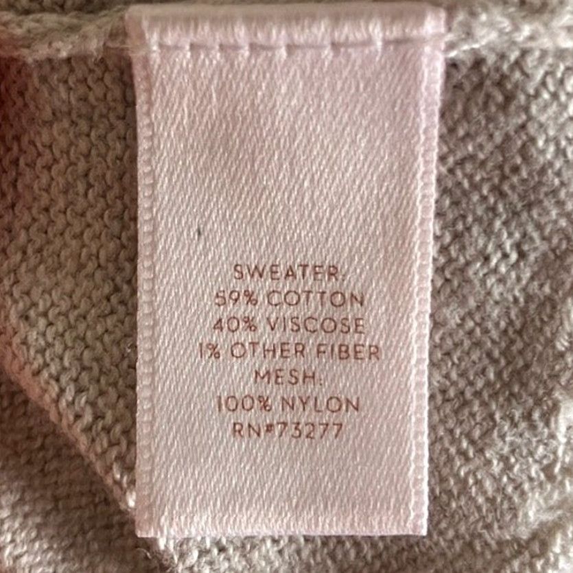 Vintage VINTAGE Lauren Conrad Womens Sweater Tan Knit Ruffle Peplum Peasant Flared Sleeve Large Size L / US 10 / IT 46 - 7 Thumbnail