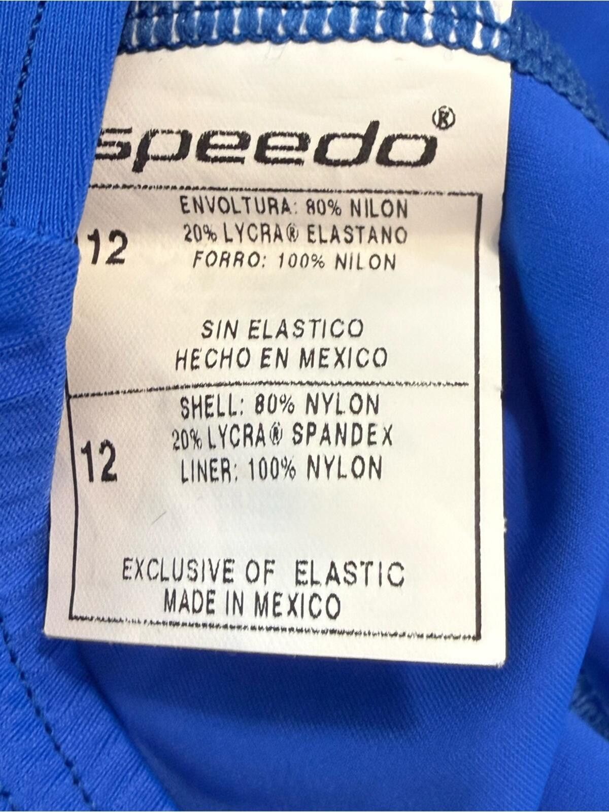Speedo Speedo one piece swimsuit in royal blue bra cups SZ 12 Size ONE SIZE - 4 Thumbnail