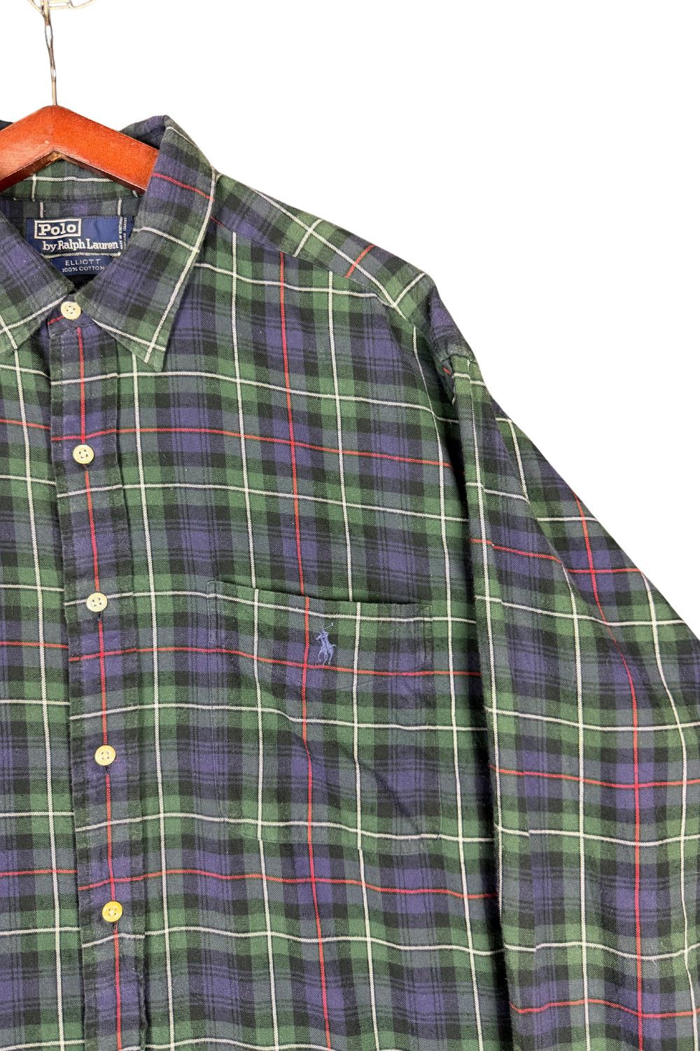 Polo Ralph Lauren Vintage Polo Ralph Lauren Tartan Shirt XL Elliott Fit 90s Size US XL / EU 56 / 4 - 8 Thumbnail