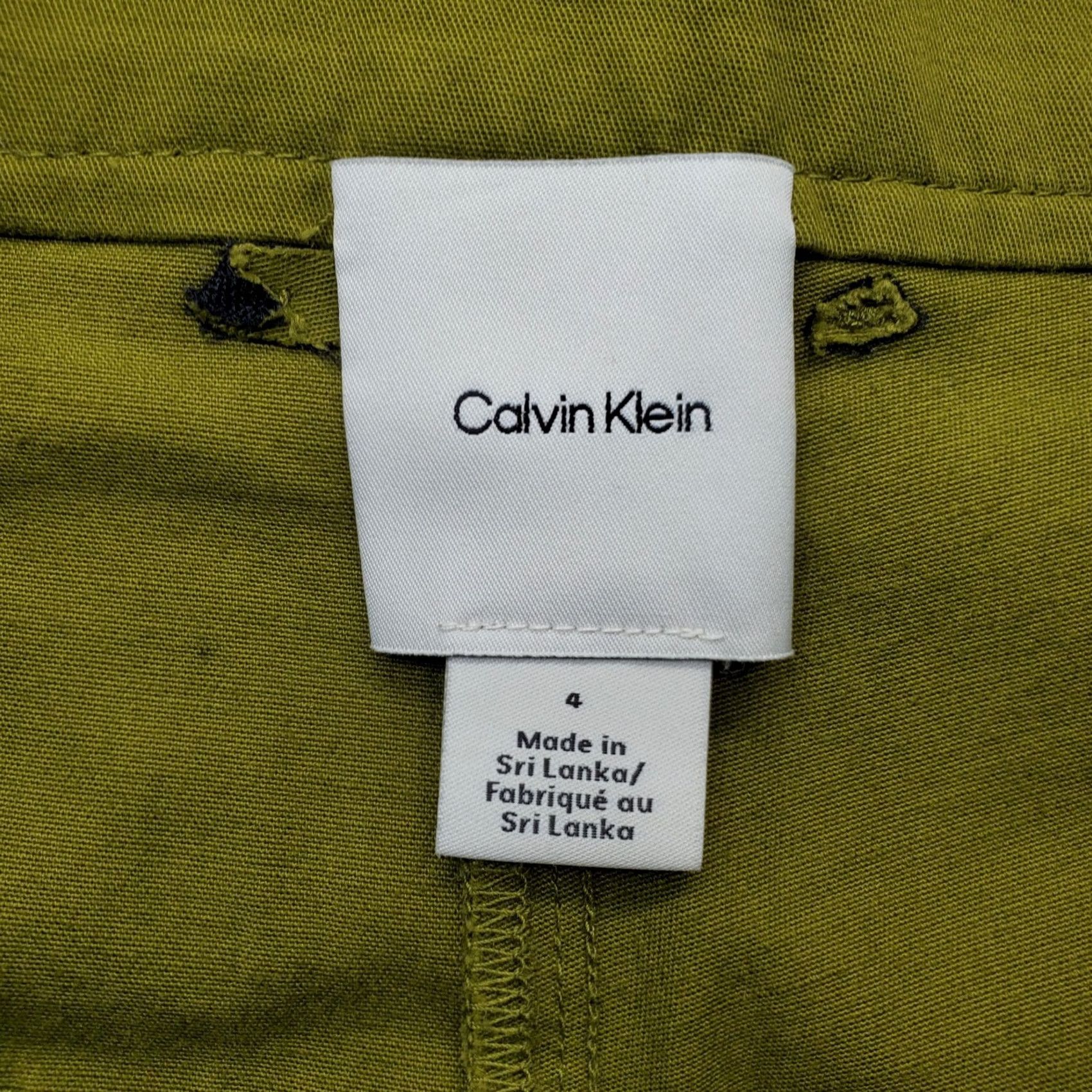 Calvin Klein Calvin Klein Pants Womens Size 4 Green Stretch Twill Comfort High Waist Wide Leg Size 27" / US 4 / IT 40 - 7 Thumbnail