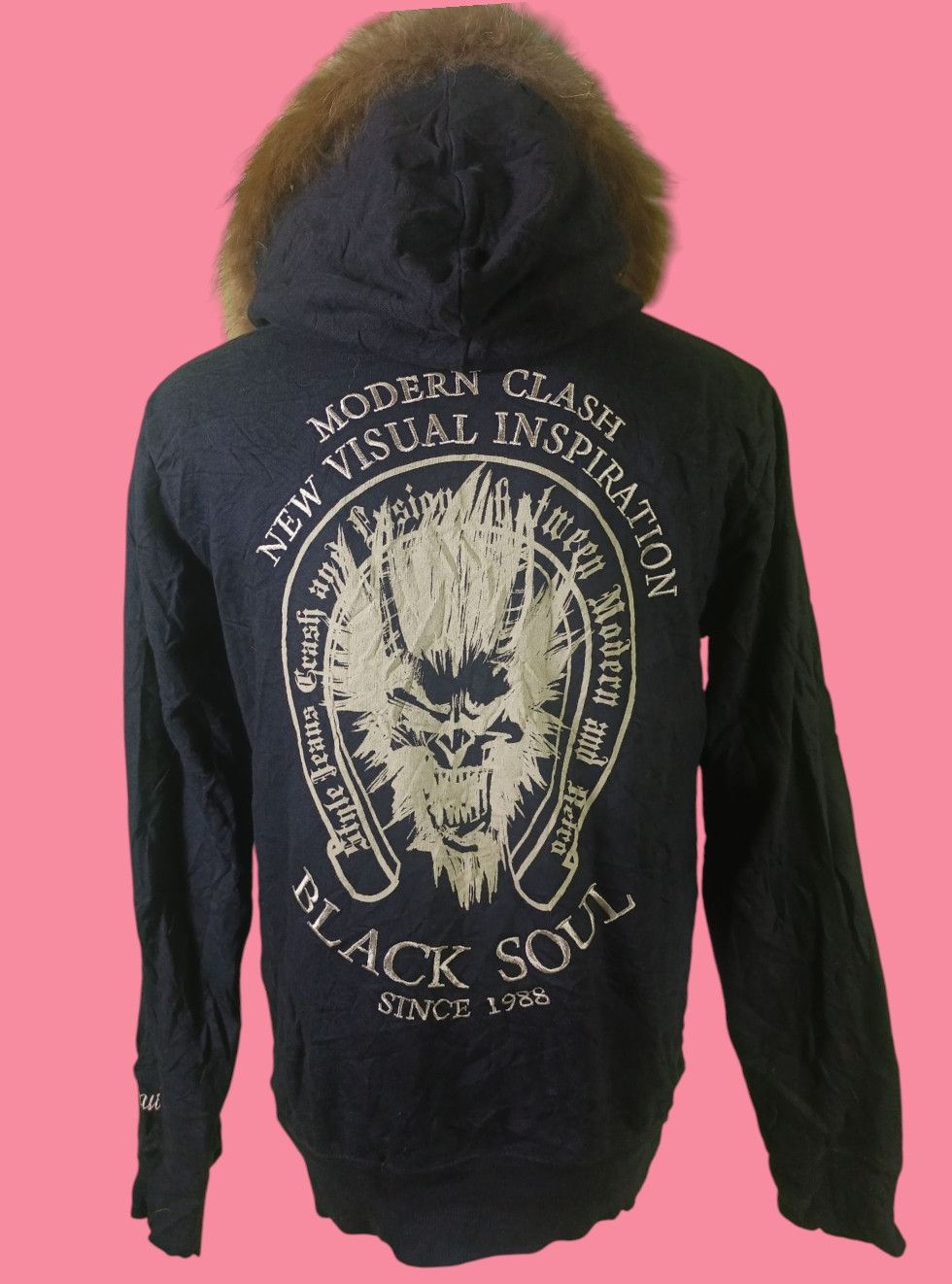 If Six Was Nine × Japanese Brand × Le Grande Bleu (L.G.B.) ONIARAI Black Soul Japanese Street Culture Fur Hoodie Size US M / EU 48-50 / 2 - 20 Thumbnail