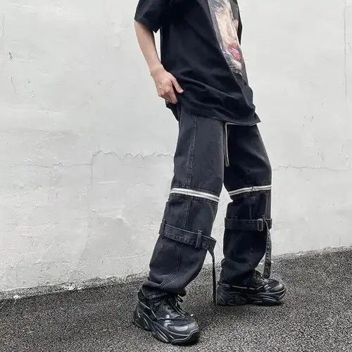 Japanese Brand × Jean Retro Detachable Zipper Wide Leg Cargo Pants Size US 30 / EU 46 - 1 Thumbnail