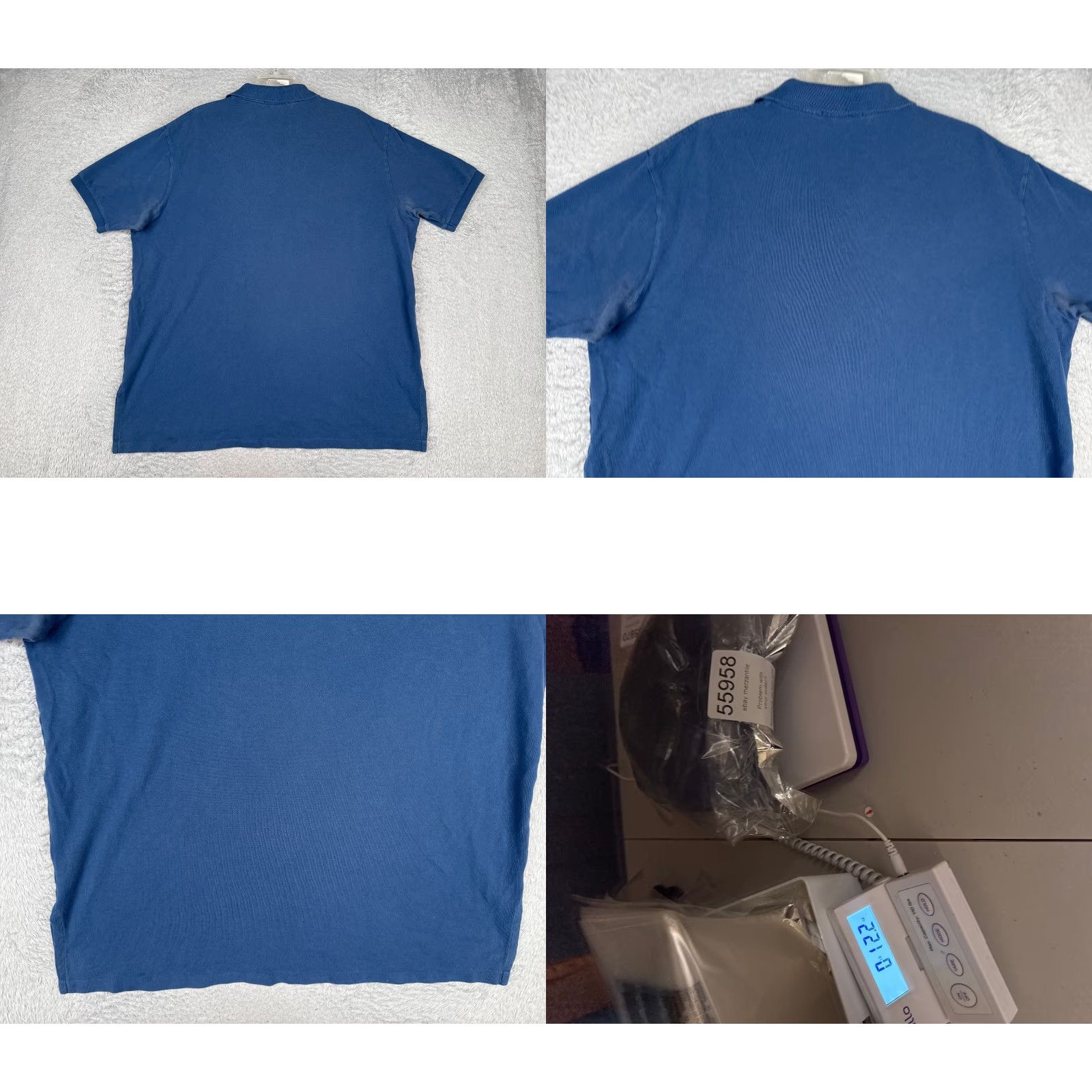 Ralph Lauren VINTAGE Ralph Lauren Polo Shirt Men 2XL Blue Short Sleeve 100% Cotton Slim Fit Size US XXL / EU 58 / 5 - 9 Thumbnail