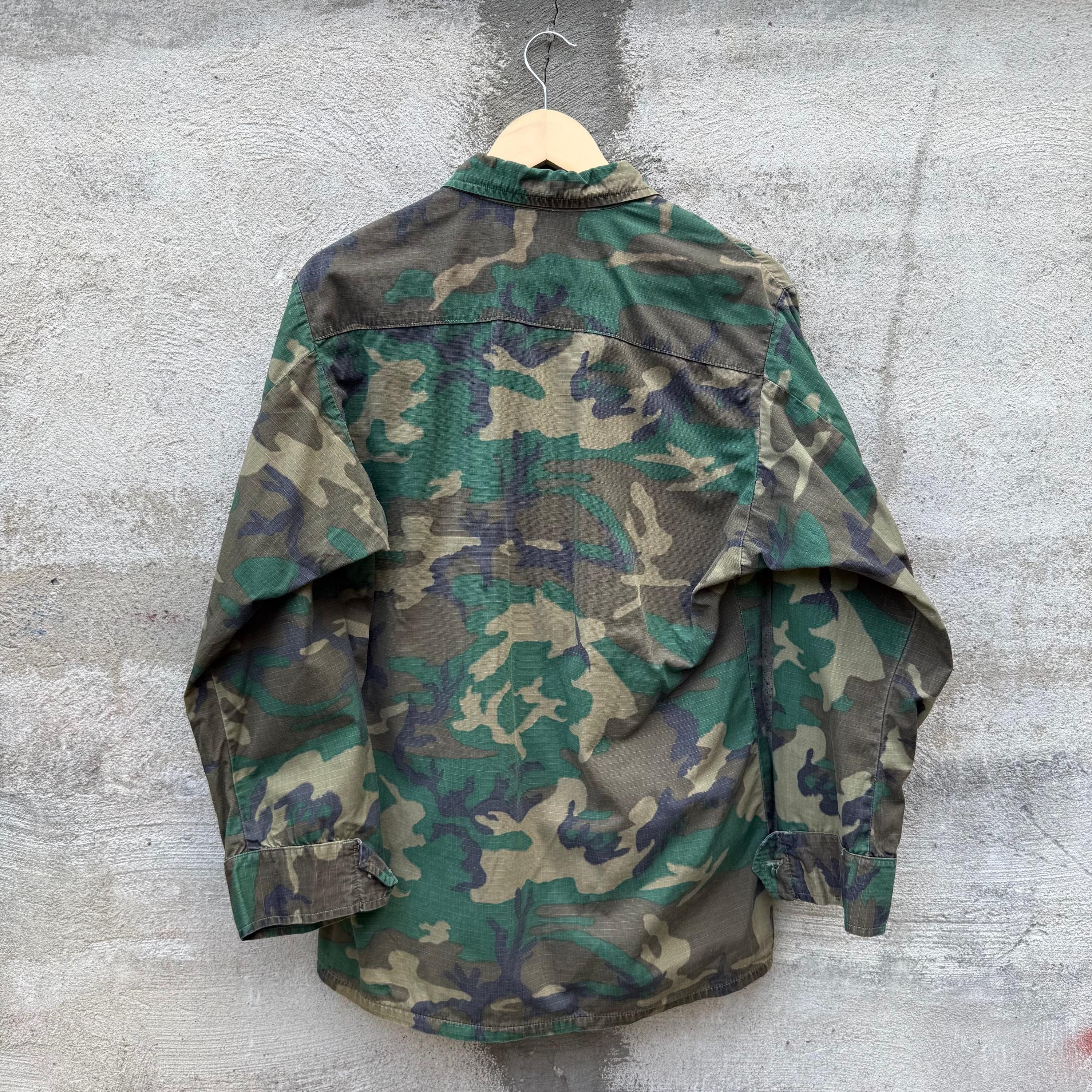 Vintage 1970 US Military ERDL Camo Slant Pocket Jungle Jacket Size US M / EU 48-50 / 2 - 2 Thumbnail