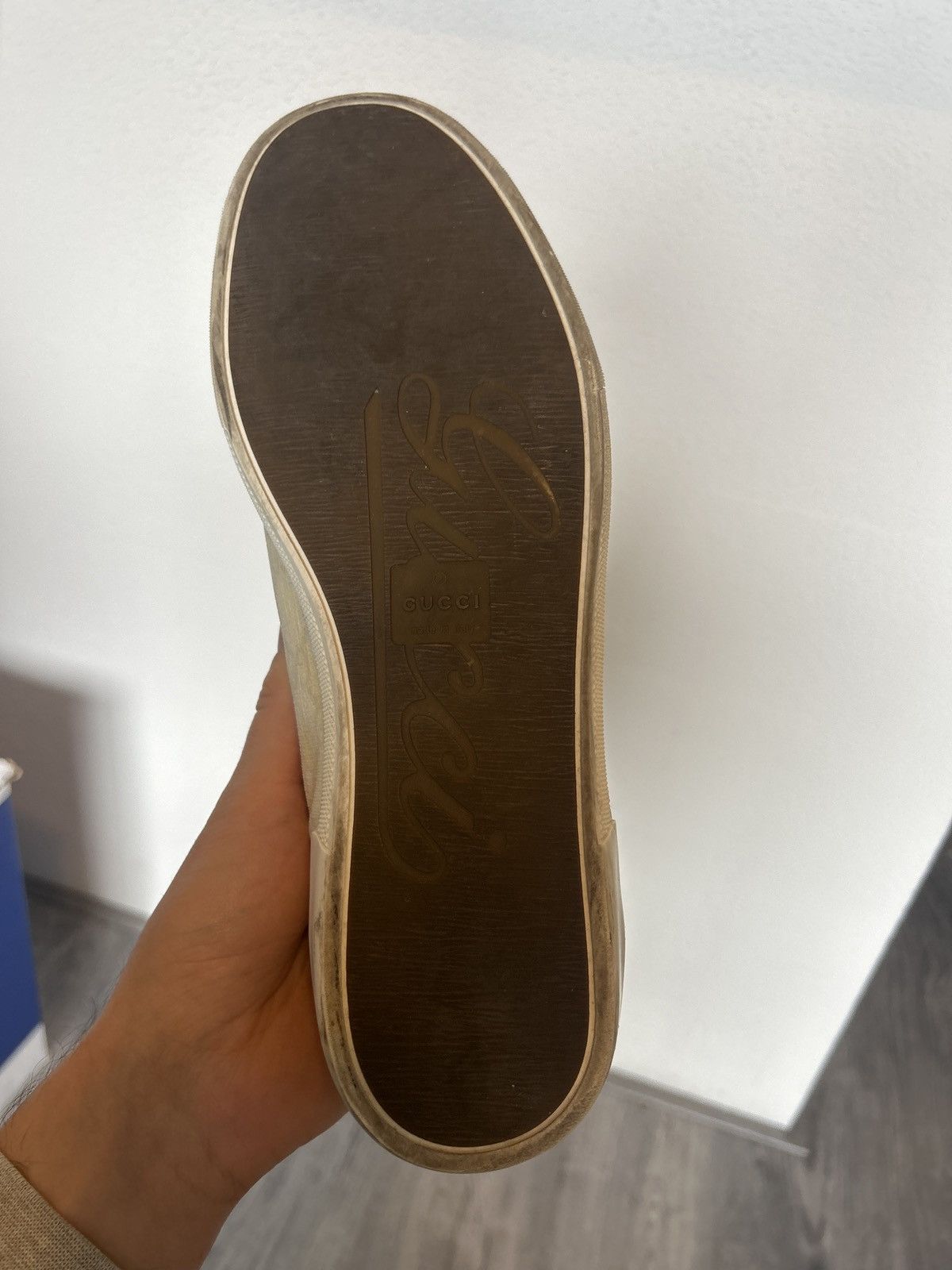 Gucci Gucci Off-White Monogram Low-Top Sneakers - Size 9 G Size US 9 / EU 42 - 13 Thumbnail