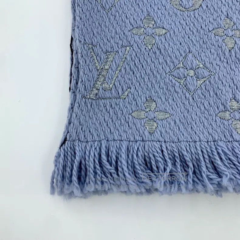 Louis Vuitton Louis Vuitton Sky blue logo presbyopic full print wool fri Size ONE SIZE - 4 Thumbnail