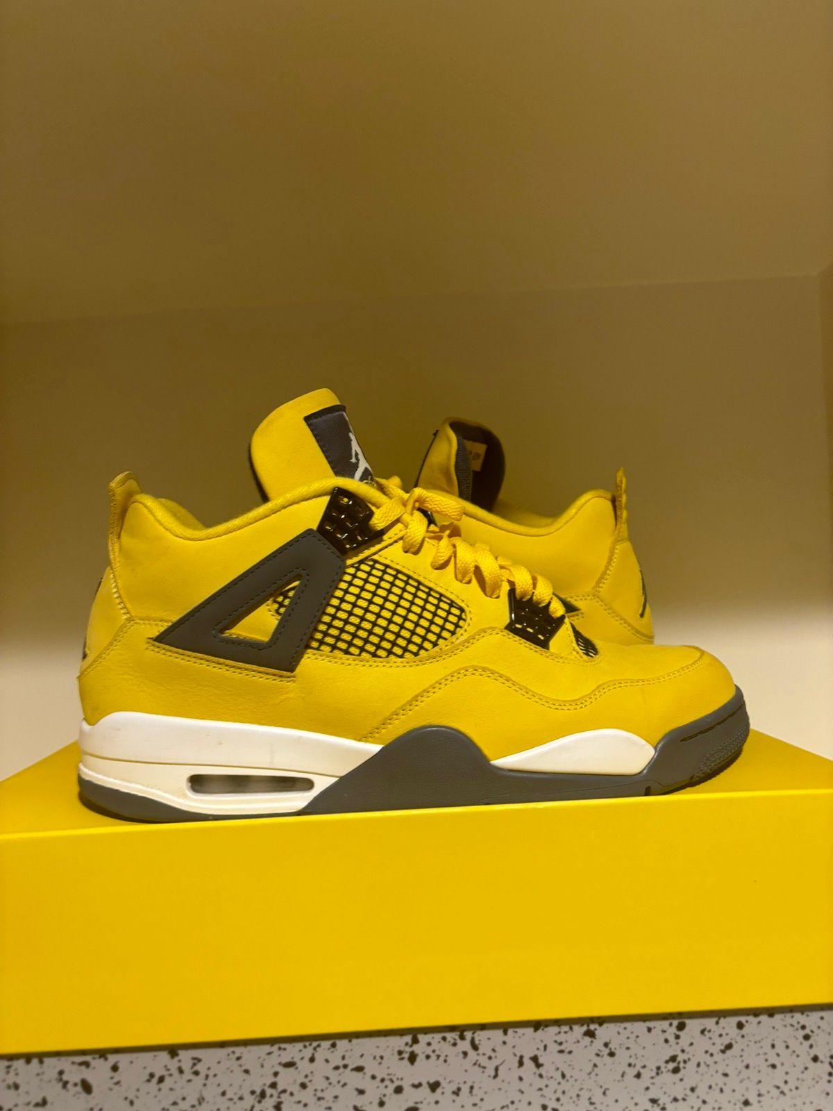 Pre-owned Jordan Brand 4 Lightning Size 12 Shoes In Yellow