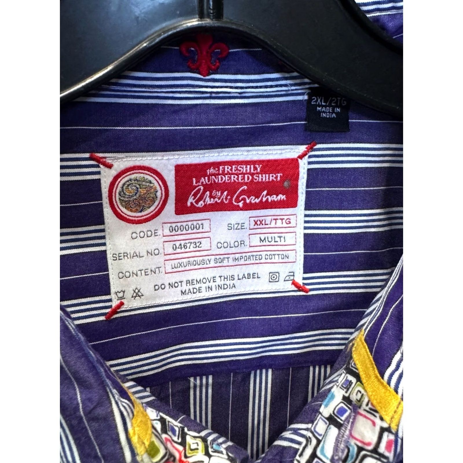 Robert Graham Robert Graham Men 2XL Embroidered Sandals Flip Flops Shirt Long Sleeve Multicolor 18x 37/38 Size US XXL / EU 58 / 5 - 5 Thumbnail