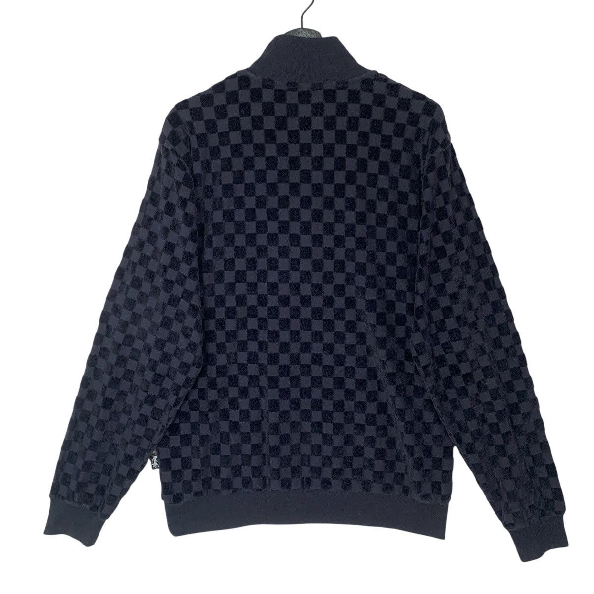 Stussy Stussy Clothing Velvet Black Check StreetWear Sweatshirt Size US M / EU 48-50 / 2 - 8 Thumbnail