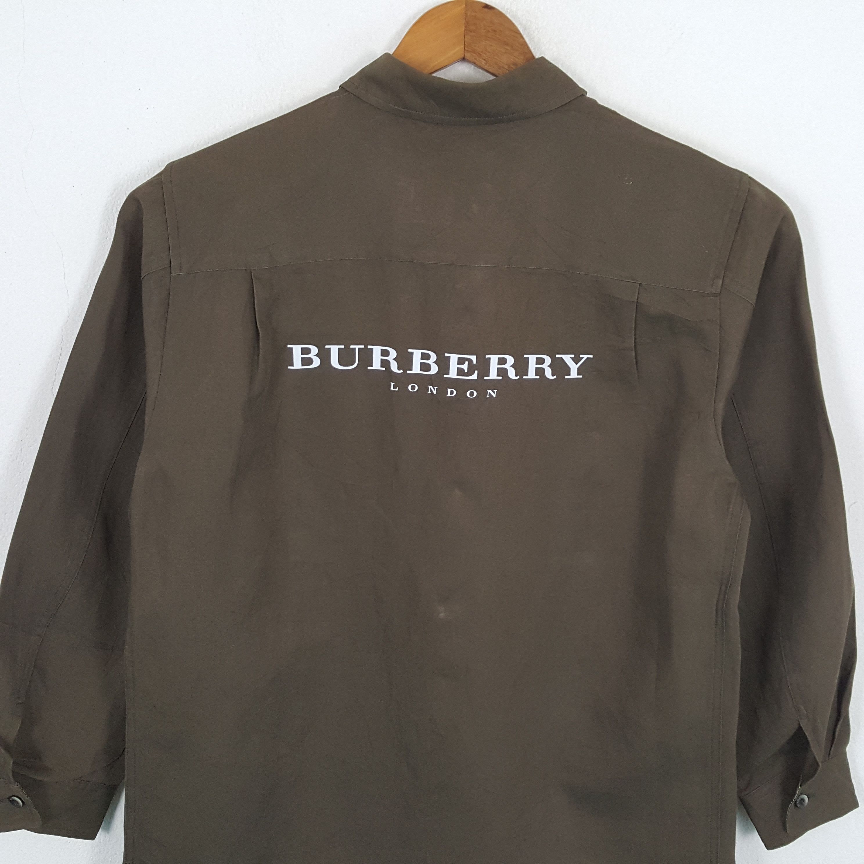 Burberry × Vintage Vintage BURBERRY LONDON Fashion Brand Shirts Size US L / EU 52-54 / 3 - 2 Thumbnail