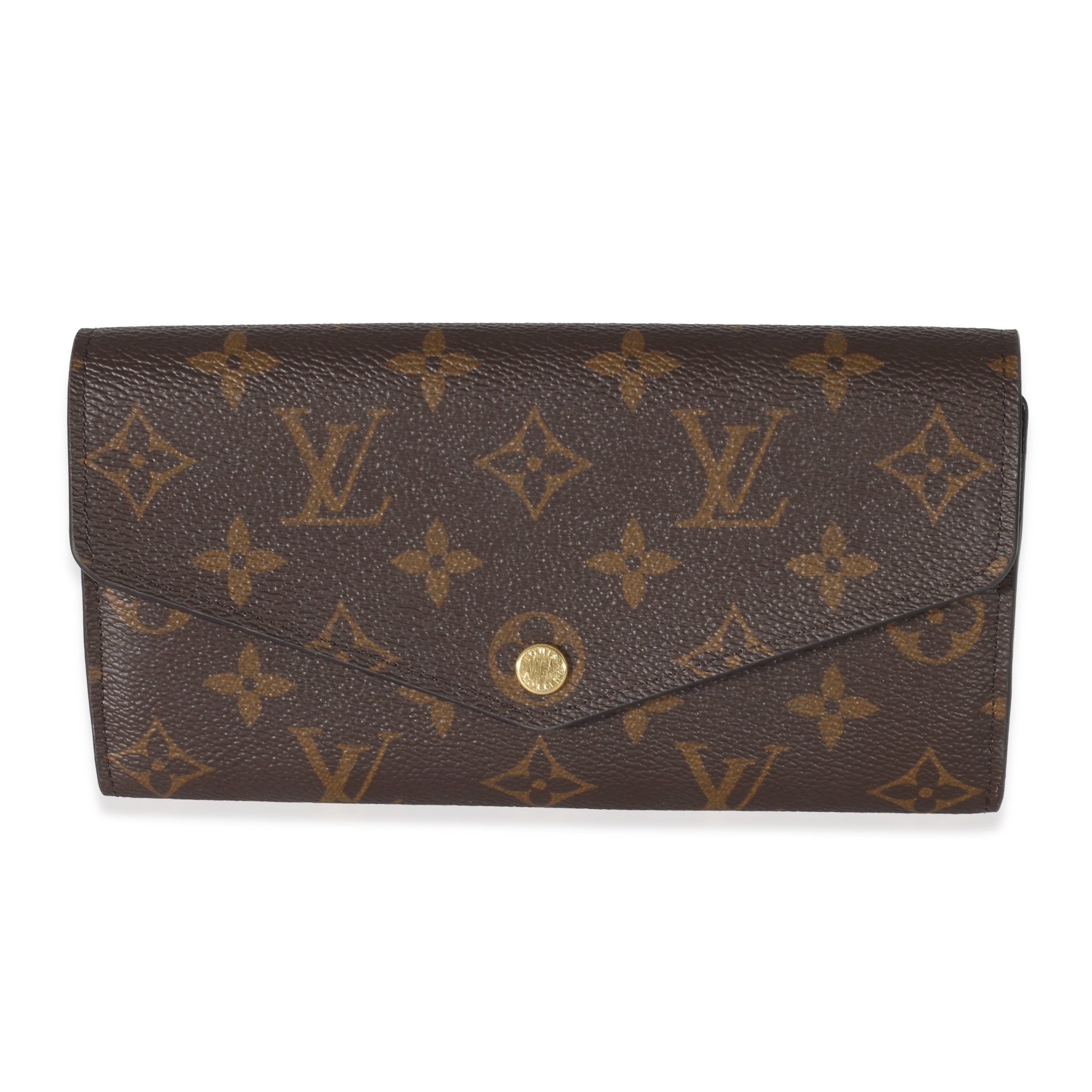 image of Louis Vuitton Monogram Canvas Sarah Wallet in Brown, Women's