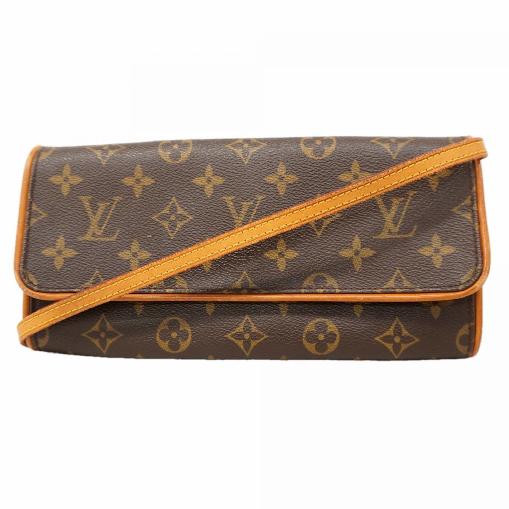 Louis Vuitton Monogram Pochette Twin Gm Shoulder Bag M51852 Brown Women's