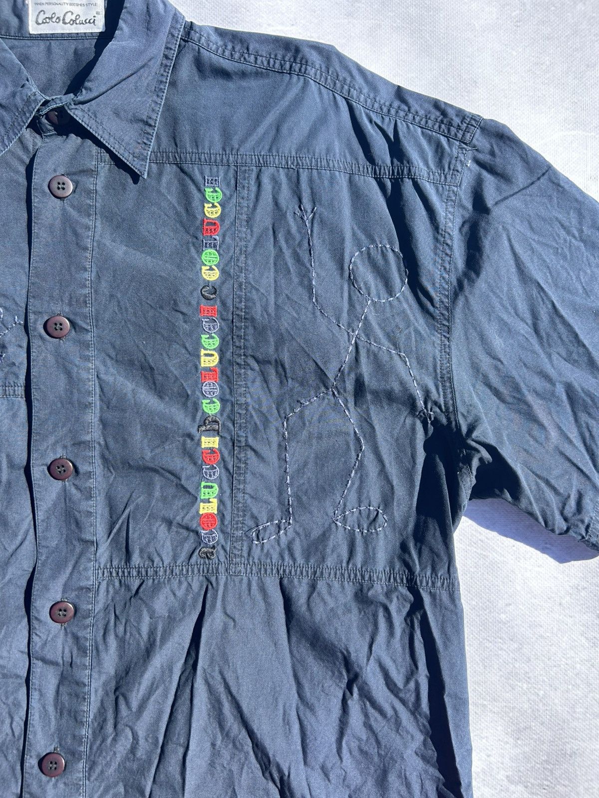 Carlo Colucci VERY RARE Carlo Colucci Vintage Short Sleeve Shirt Size XL Size US XL / EU 56 / 4 - 5 Thumbnail