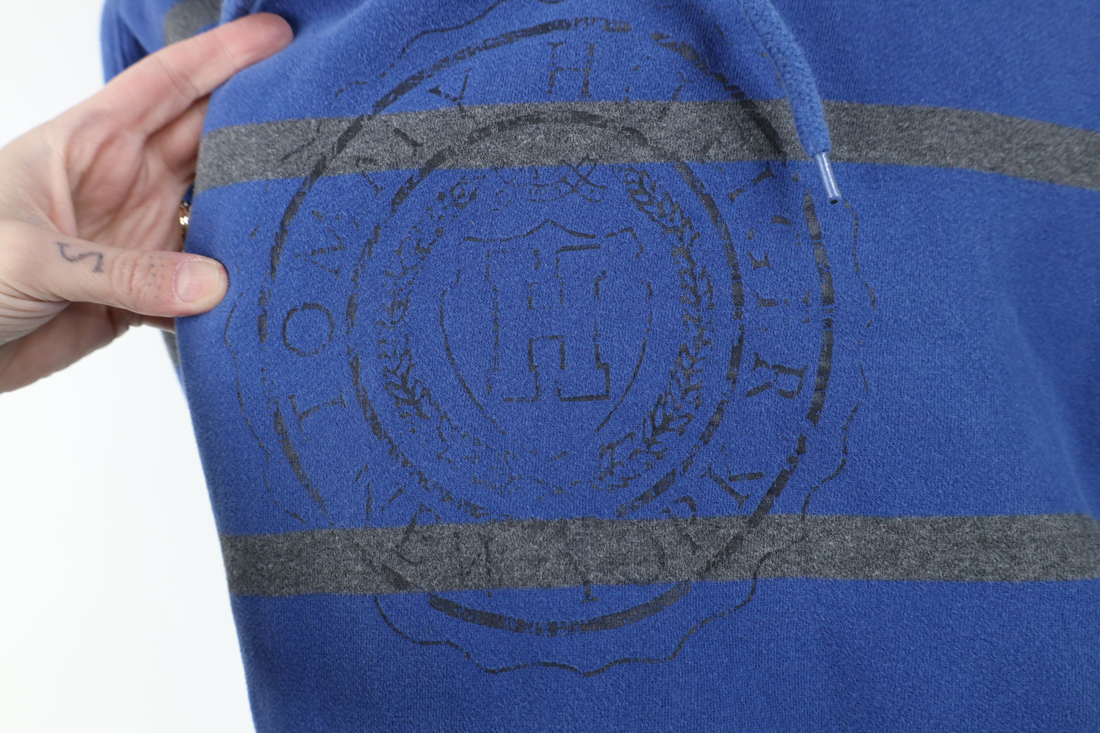 Tommy Hilfiger Vintage Y2K Tommy Hilfiger Crest Striped Heavyweight Hoodie Size US XL / EU 56 / 4 - 4 Thumbnail