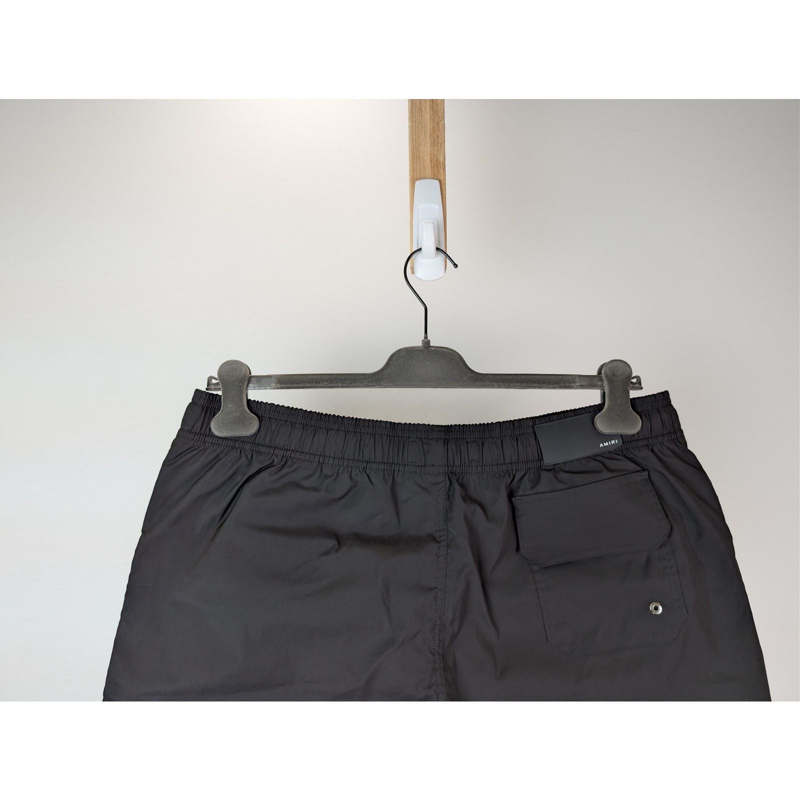 Amiri o1rshd1 Amiri Stack Logo Swim Trunk Shorts in Black Size US 38 / EU 54 - 12 Thumbnail