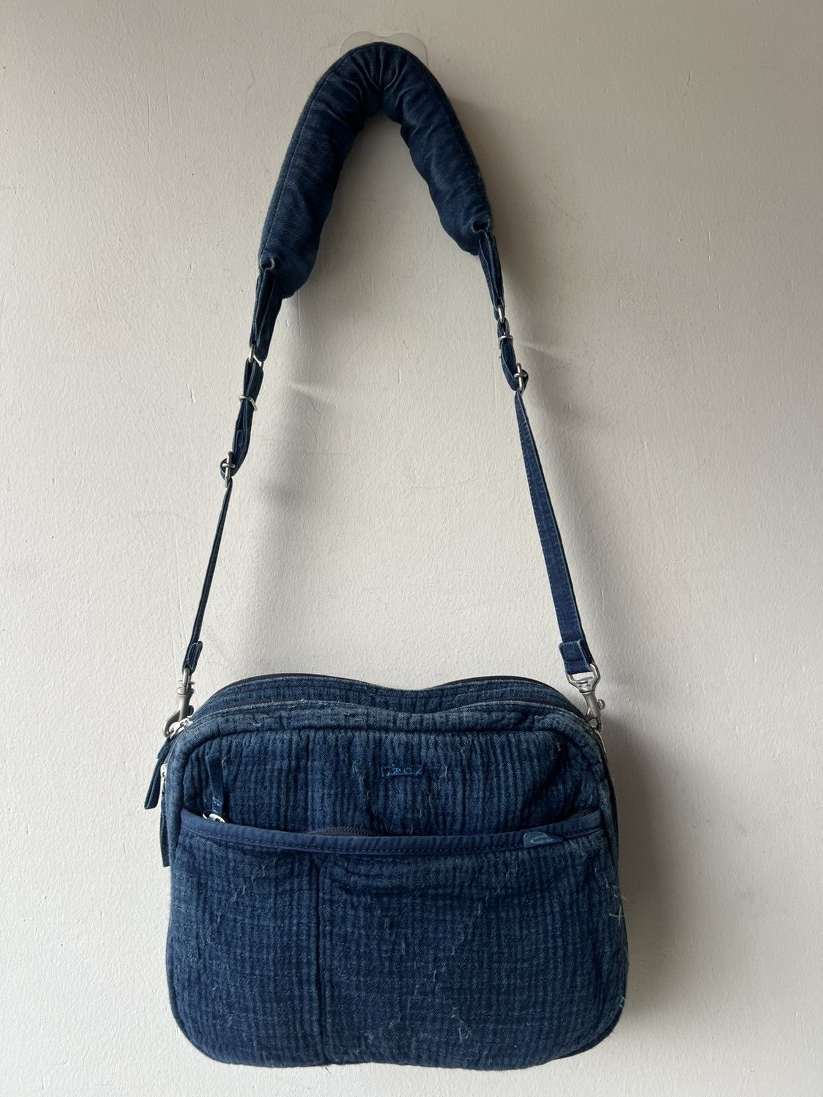Porter Classic Porter Classic X Muatsu Fade Indigo Newton Sashiko Sling Bag Size ONE SIZE - 18 Thumbnail