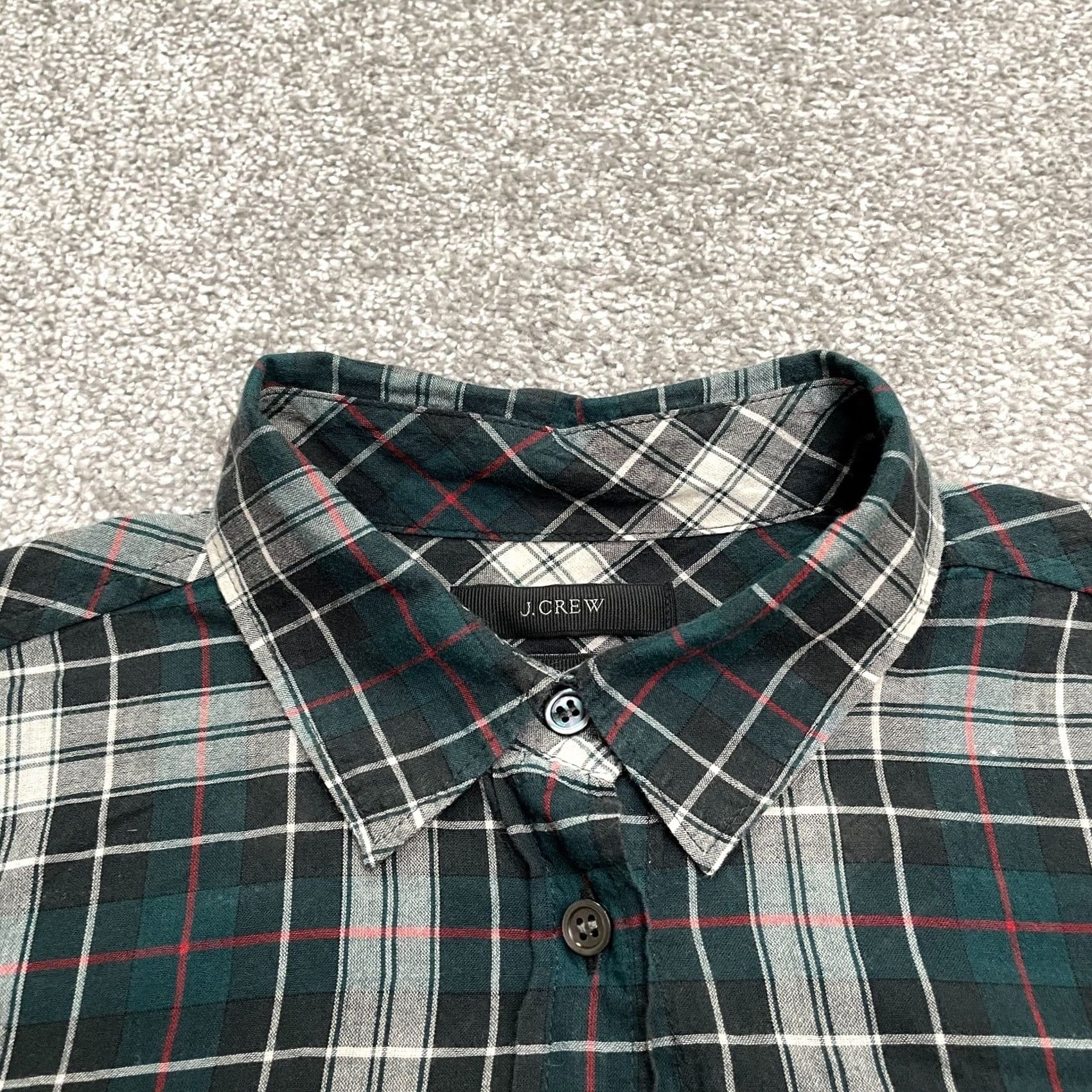 J.Crew J.CREW Boy Fit Button Up Shirt Womens 00 Multi Crickle Plaid Cotton Casual Shirt Size XXS / US 00 / IT 34 - 3 Thumbnail