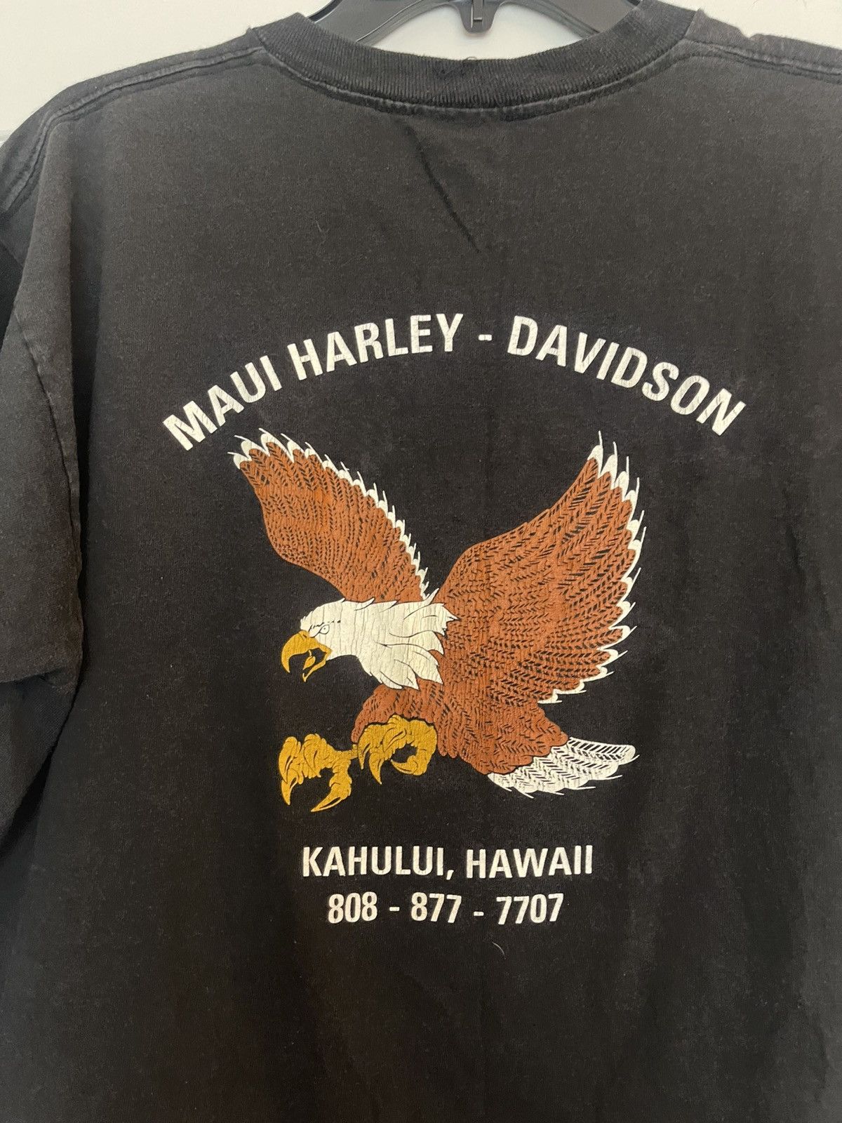 Harley Davidson VINTAGE 1993 American Steel Biker Maui, Hawaii 3D Emblem Size US XL / EU 56 / 4 - 7 Thumbnail