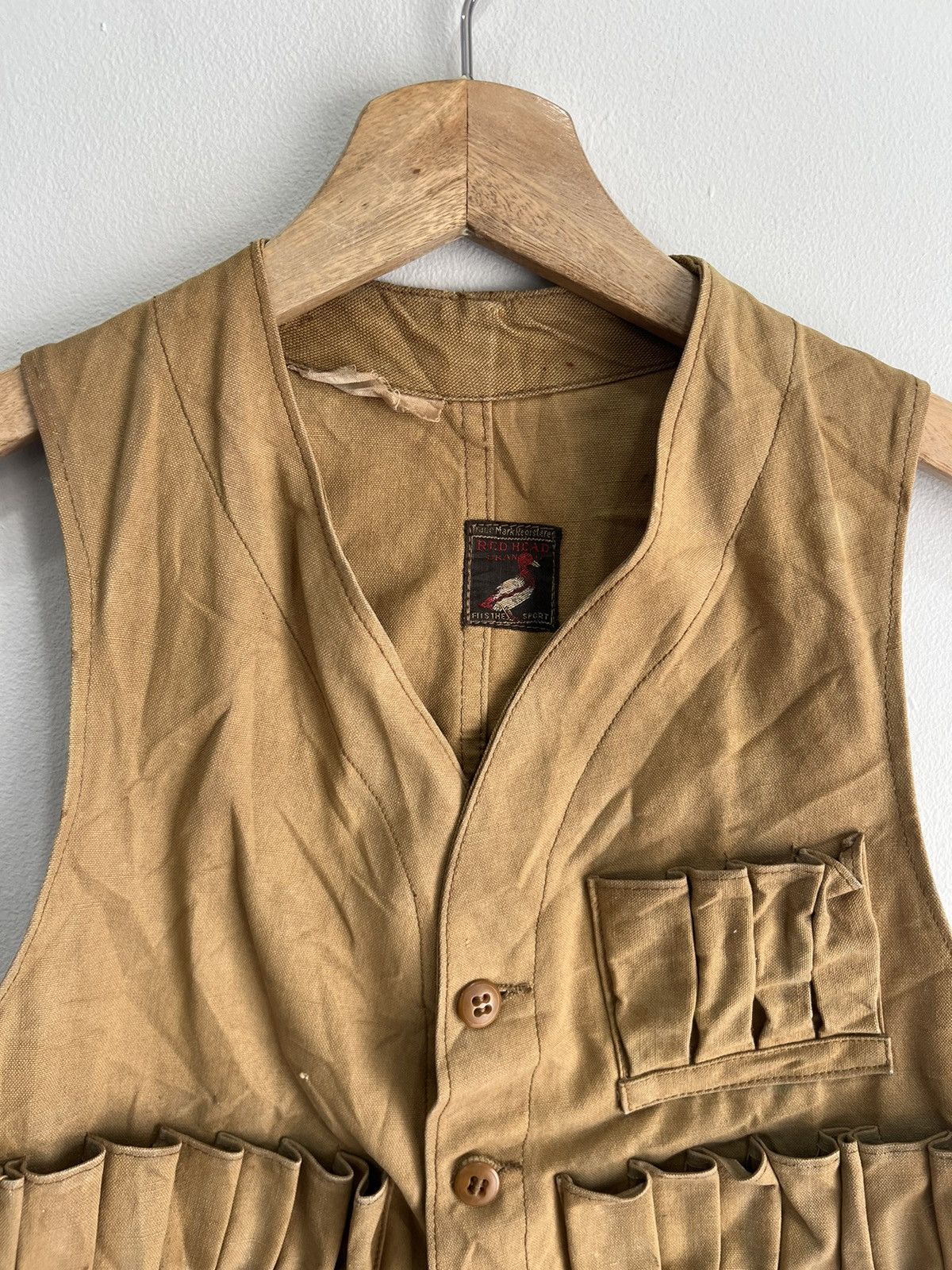 Vintage Vintage 1940s 30s Redhead Hunting Utility Vest jacket hoodie Size US S / EU 44-46 / 1 - 4 Thumbnail