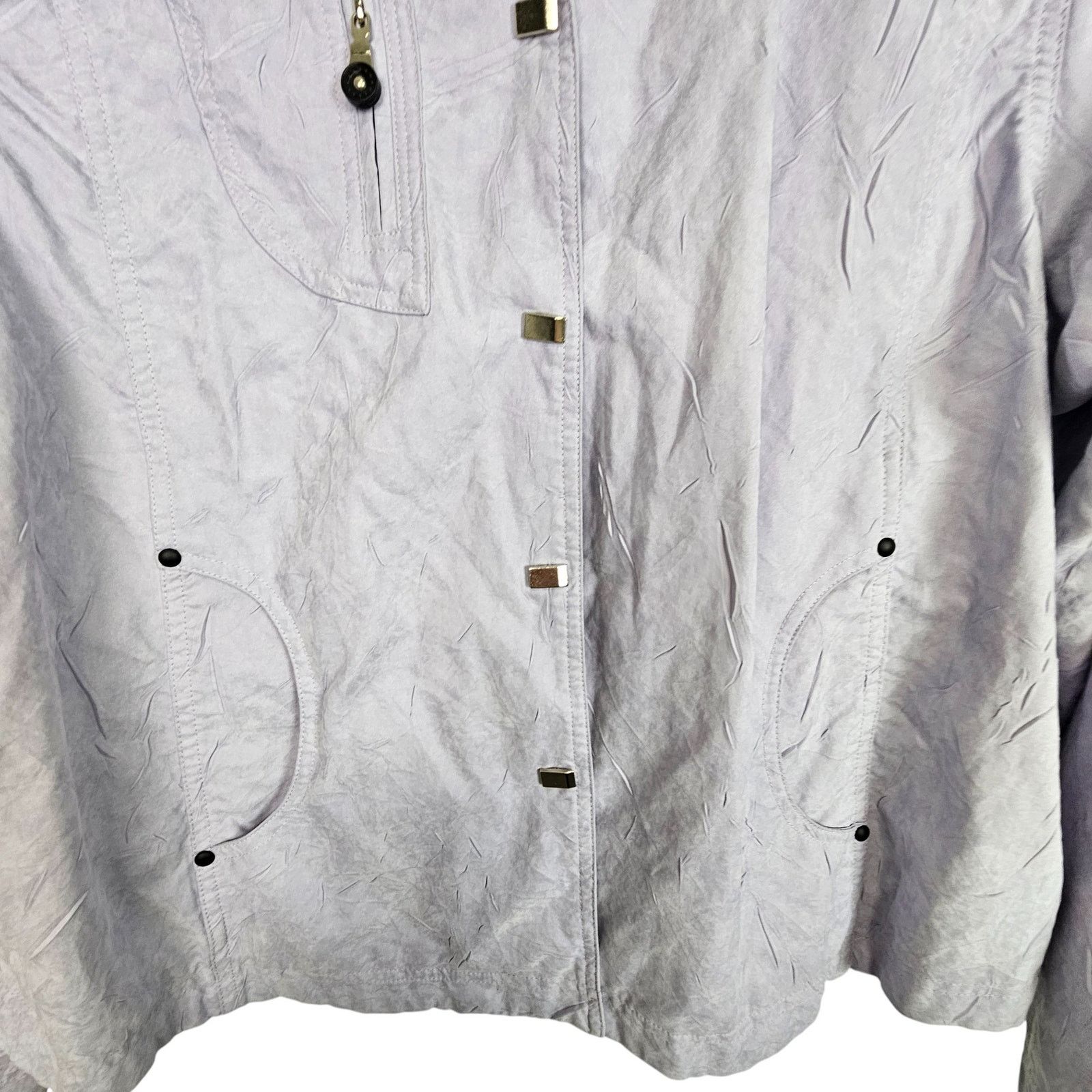 Jamiesons Of Shetland Jamie Sadock Womens Lavender Snap Jacket Sz S Gorpcore Golf Size S / US 4 / IT 40 - 3 Thumbnail