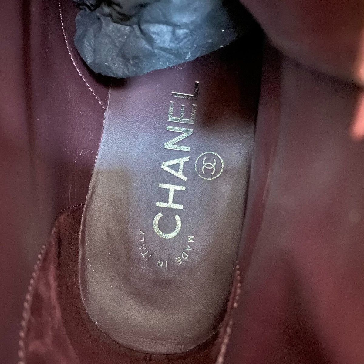 Chanel Chanel Black Leather Pearl Military Boots Size US 6 / IT 36 - 6 Thumbnail