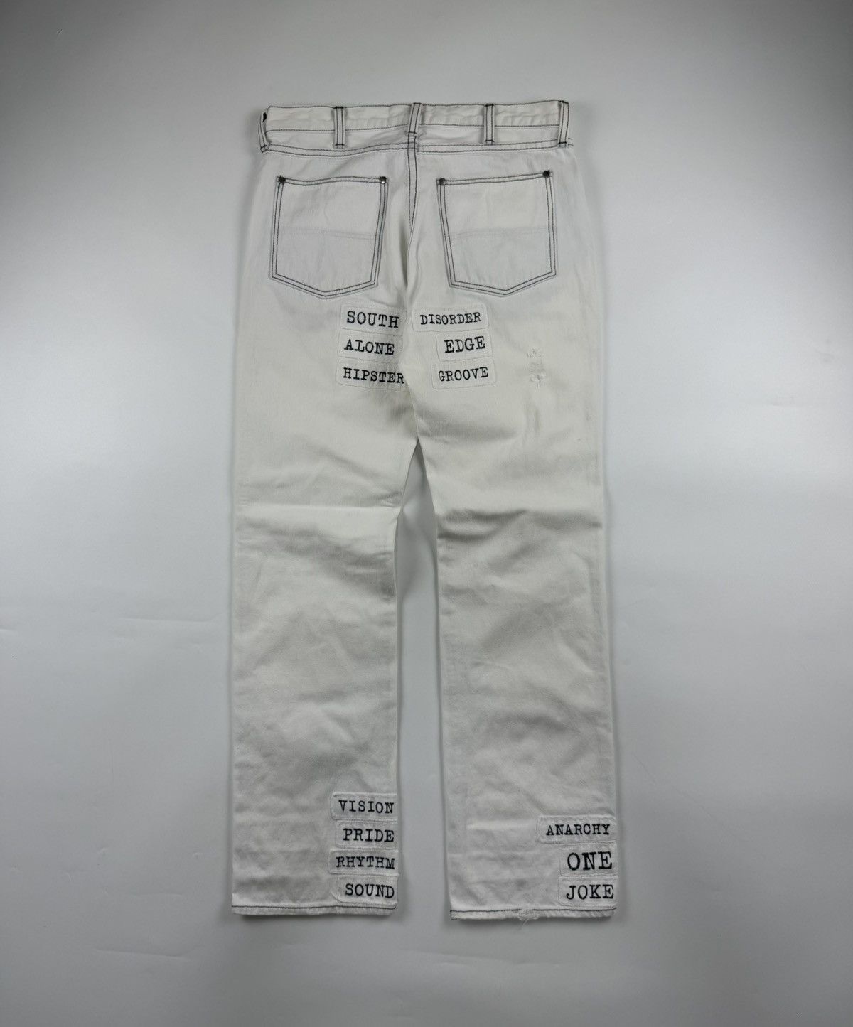 Number (N)ine Number (N)ine S/S’02 The Modern Age Patch Denim Jeans Size US 30 / EU 46 - 3 Thumbnail