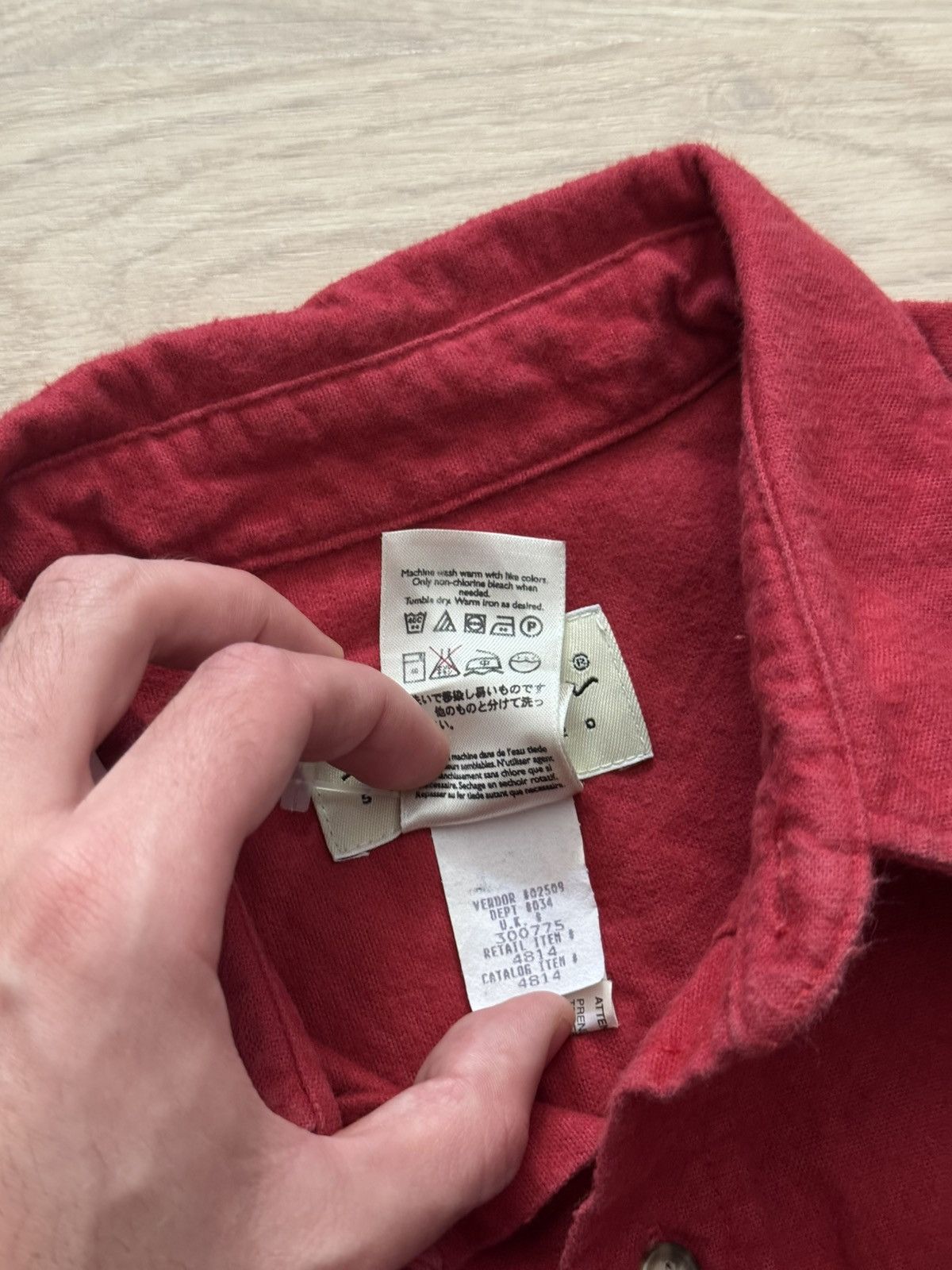 Eddie Bauer Vintage 00’s Eddie Bauer USA Red Flannel Shirt Size US L / EU 52-54 / 3 - 6 Thumbnail