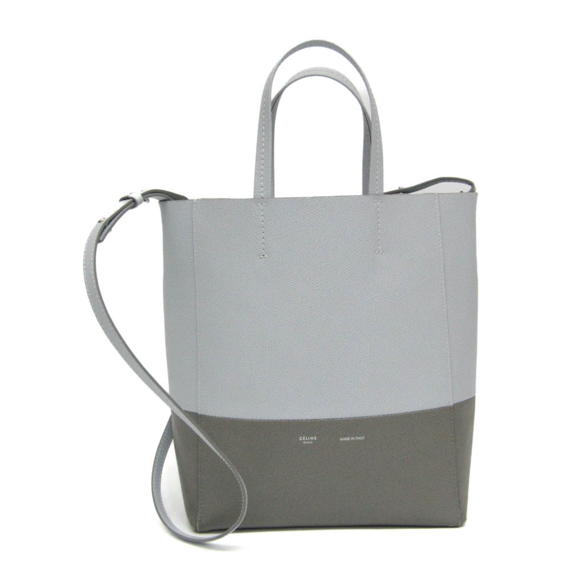 Celine Celine Vertical Cabas Small Women's Leather Shoulder Bag,Tote Bag Gray,Light Blue Size ONE SIZE - 1 Thumbnail