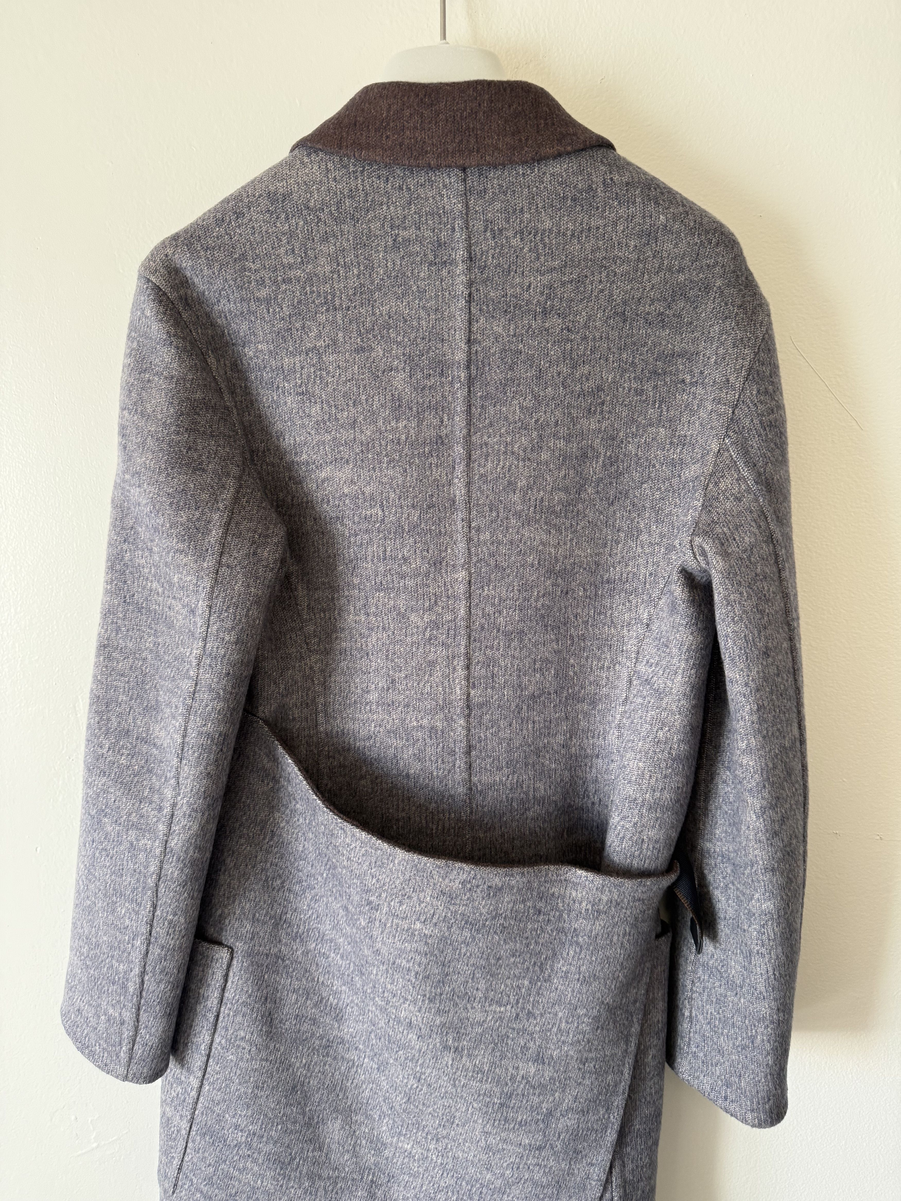 Hermes Hermes Grey Mélange Double Faced Cashmere Belted Coat Size S / US 4 / IT 40 - 3 Thumbnail
