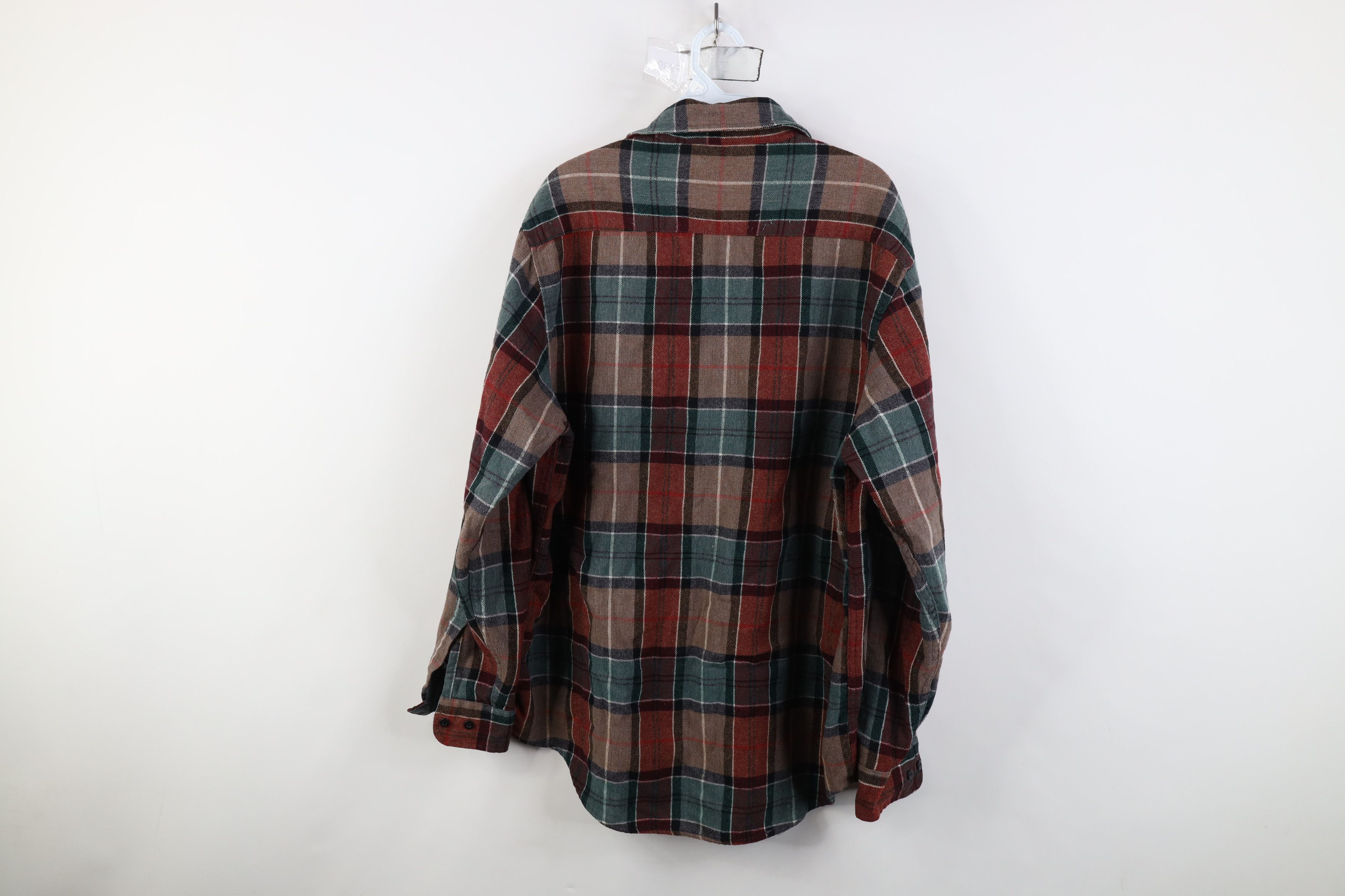 Vintage Vintage 70s 80s Streetwear Knit Collared Button Shirt Plaid Size US XL / EU 56 / 4 - 12 Thumbnail