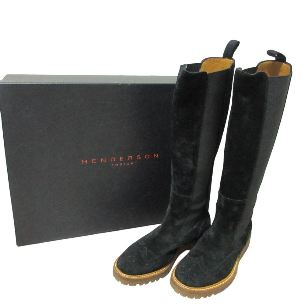 Other Other Henderson Suede Wingtip Long Chelsea Boots Suede Shoes DUTY FREE for USA Size ONE SIZE - 1 Thumbnail