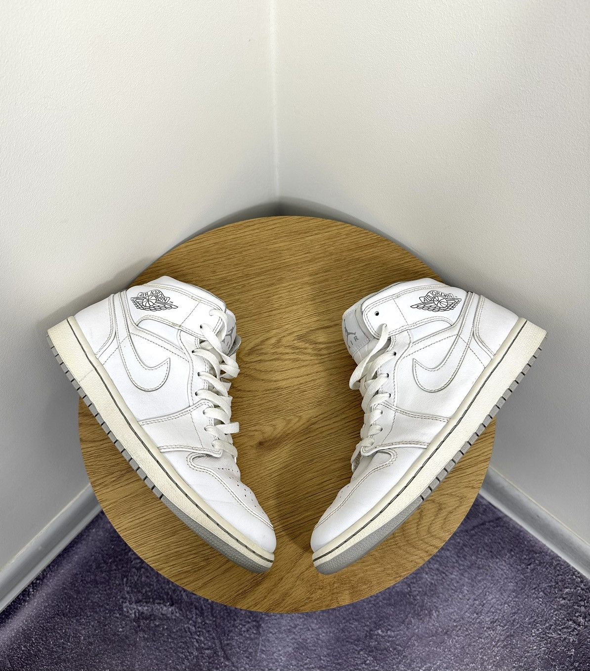 High Top Jordan Mid Classic Vintage Nike Air Jordan Mid White Wolf