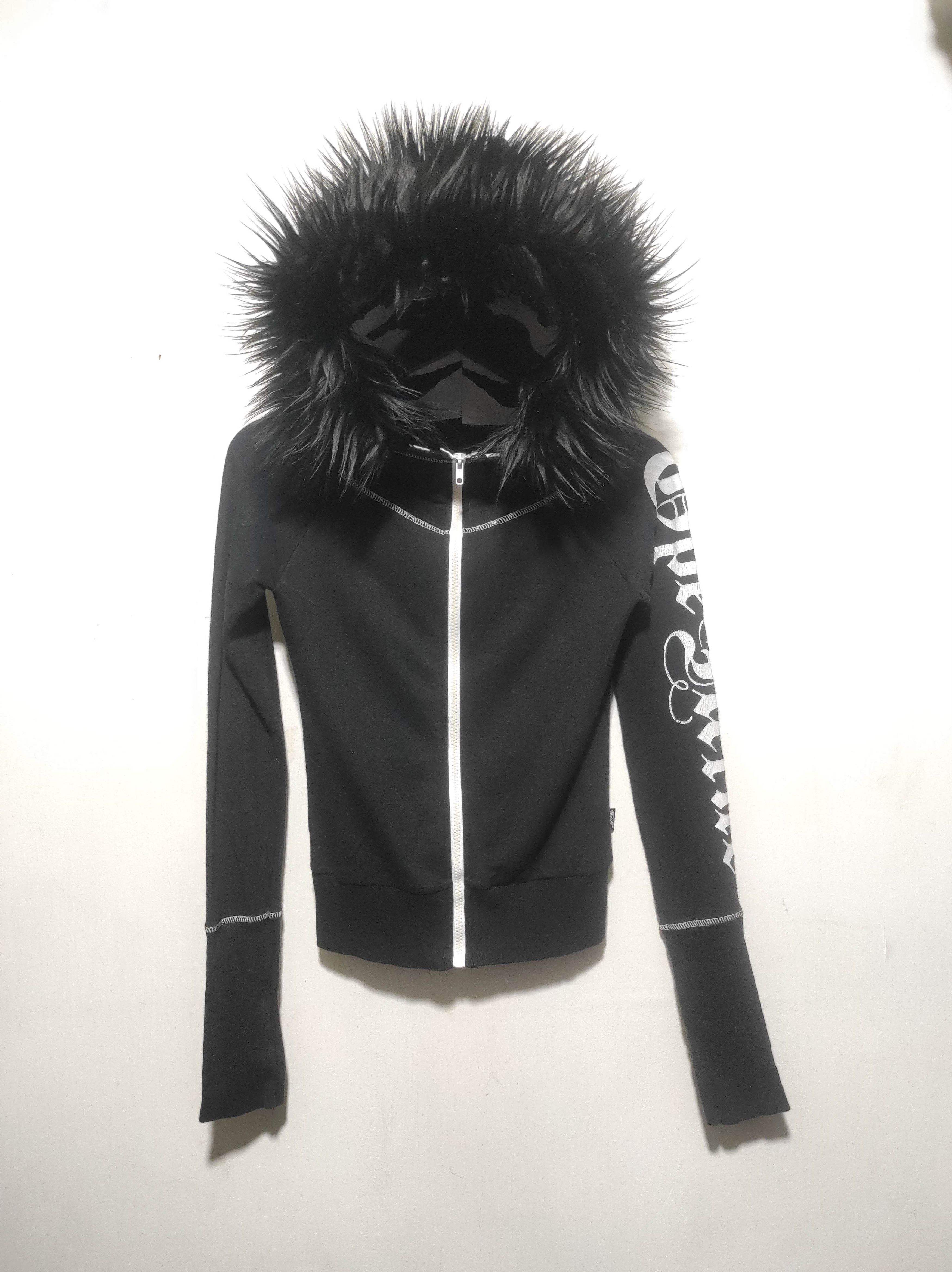 14th Addiction Open Mine Skull Zipper Fur Hoodie LGB IfSixWasNine style Size US XXS / EU 40 - 3 Thumbnail
