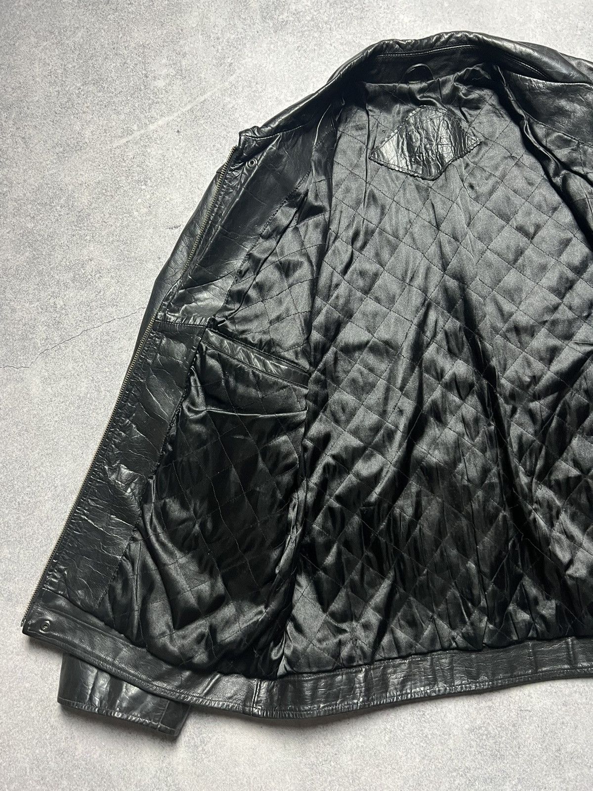 Japanese Brand Vintage Leather Faded Racing Motorcycle Jacket Size US L / EU 52-54 / 3 - 7 Thumbnail