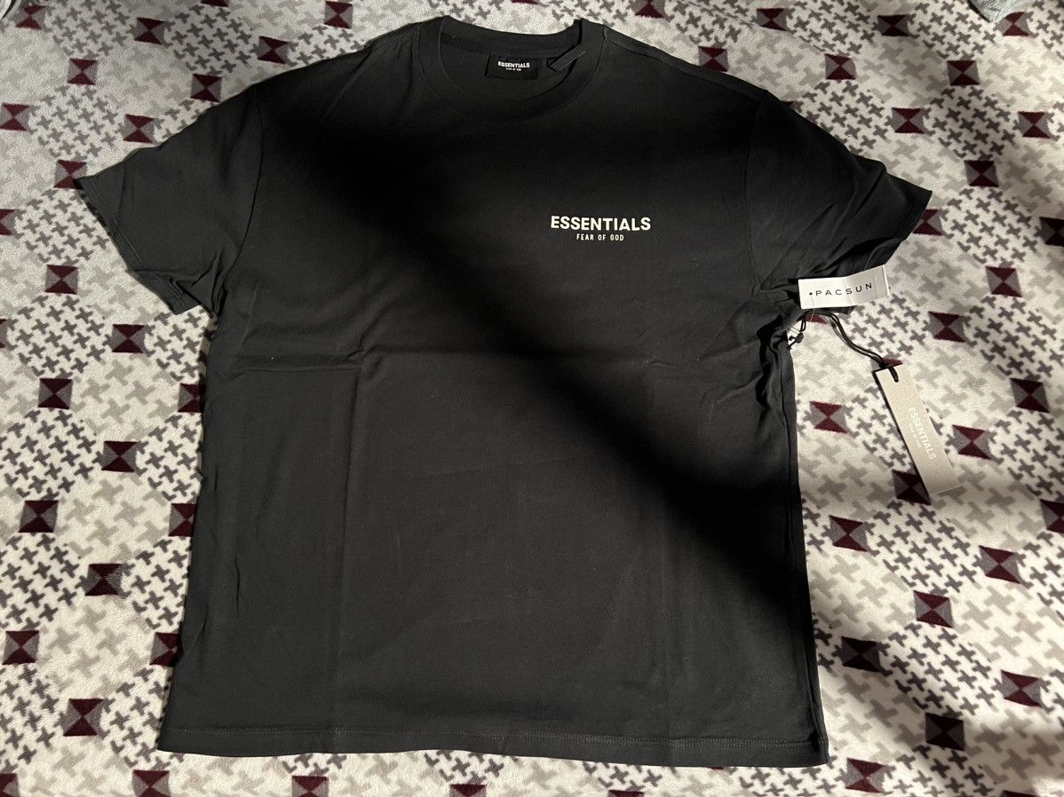 Essentials × FOG × Fear of God FOG Essentials Black T shirt | Grailed