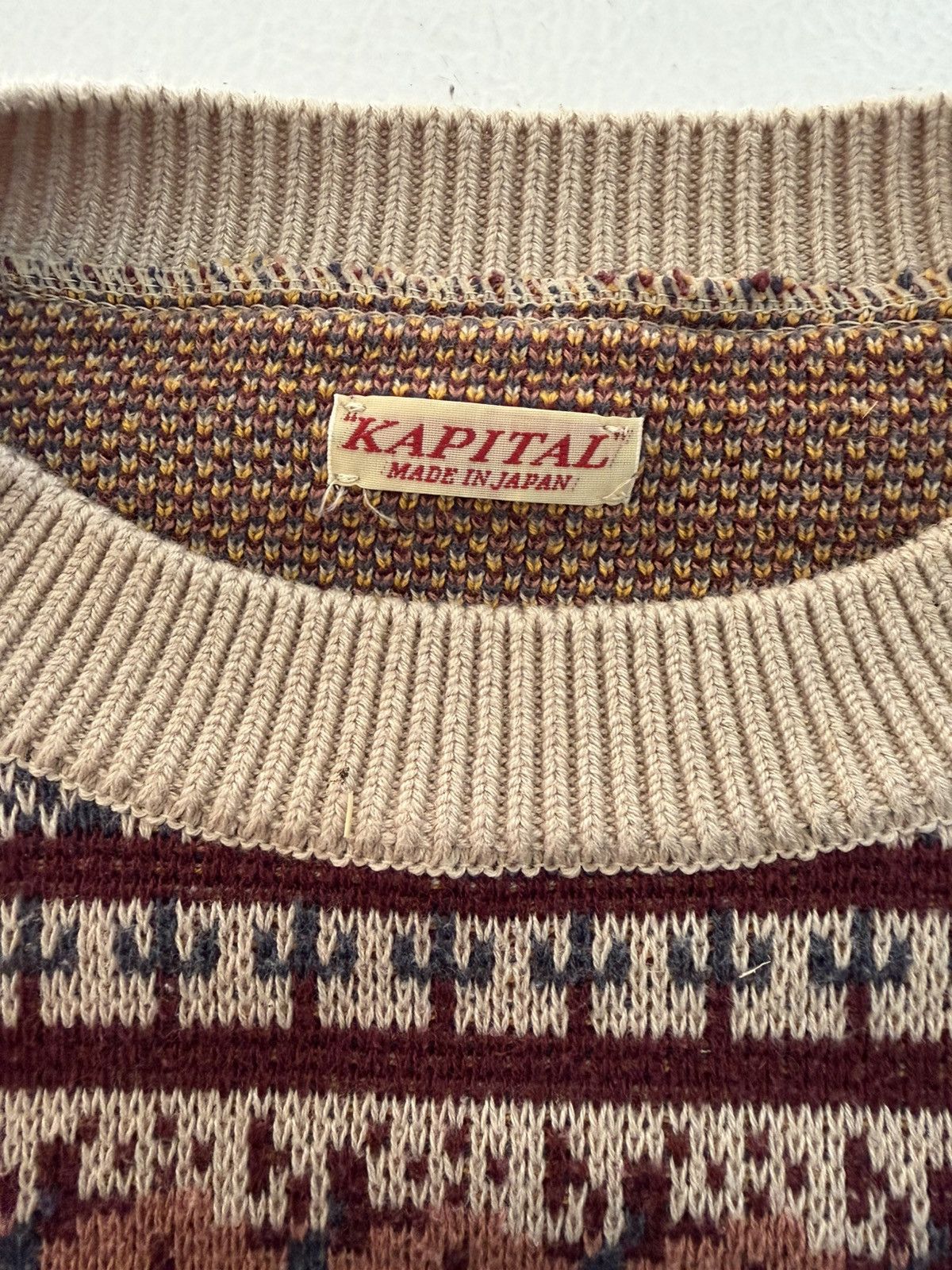 Kapital Kapital 8G Cotton Knit Peckish Rainbowy Fair Isle Crew Size US L / EU 52-54 / 3 - 3 Thumbnail