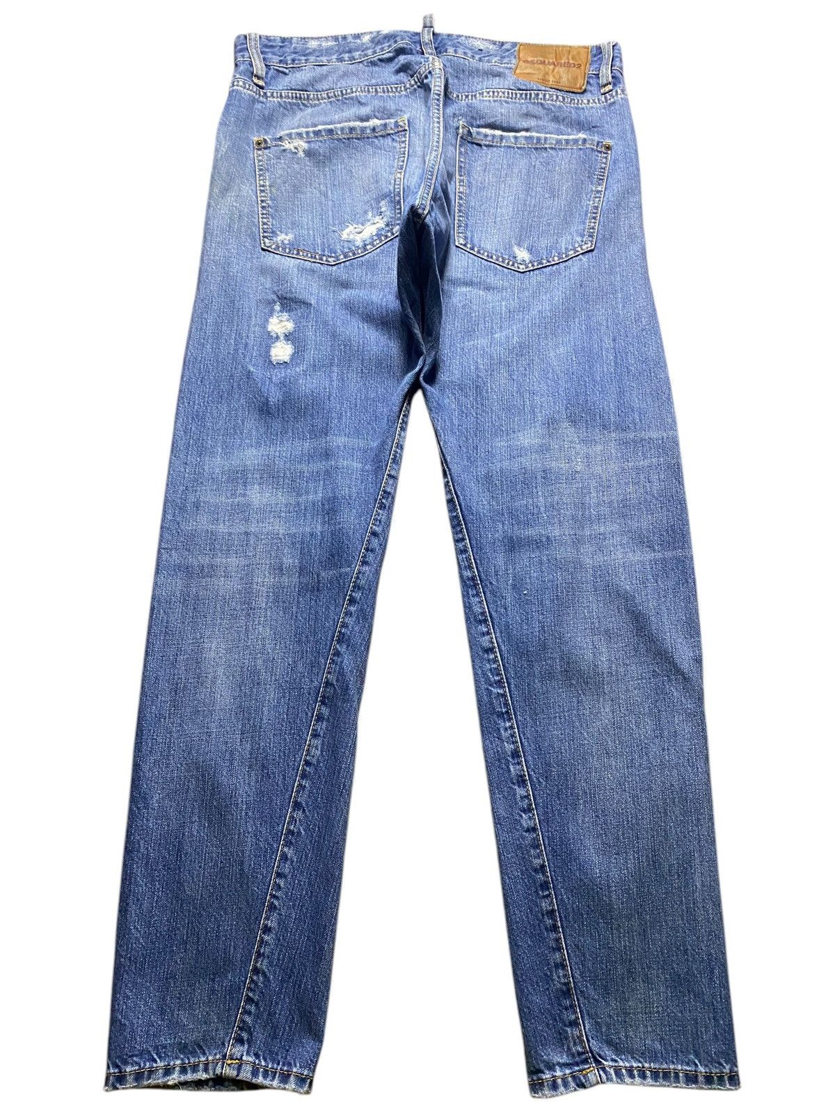 Dsquared2 Vintage Dsquared2 Blue Wash Distressed Skinny Jeans Size US 33 - 2 Thumbnail