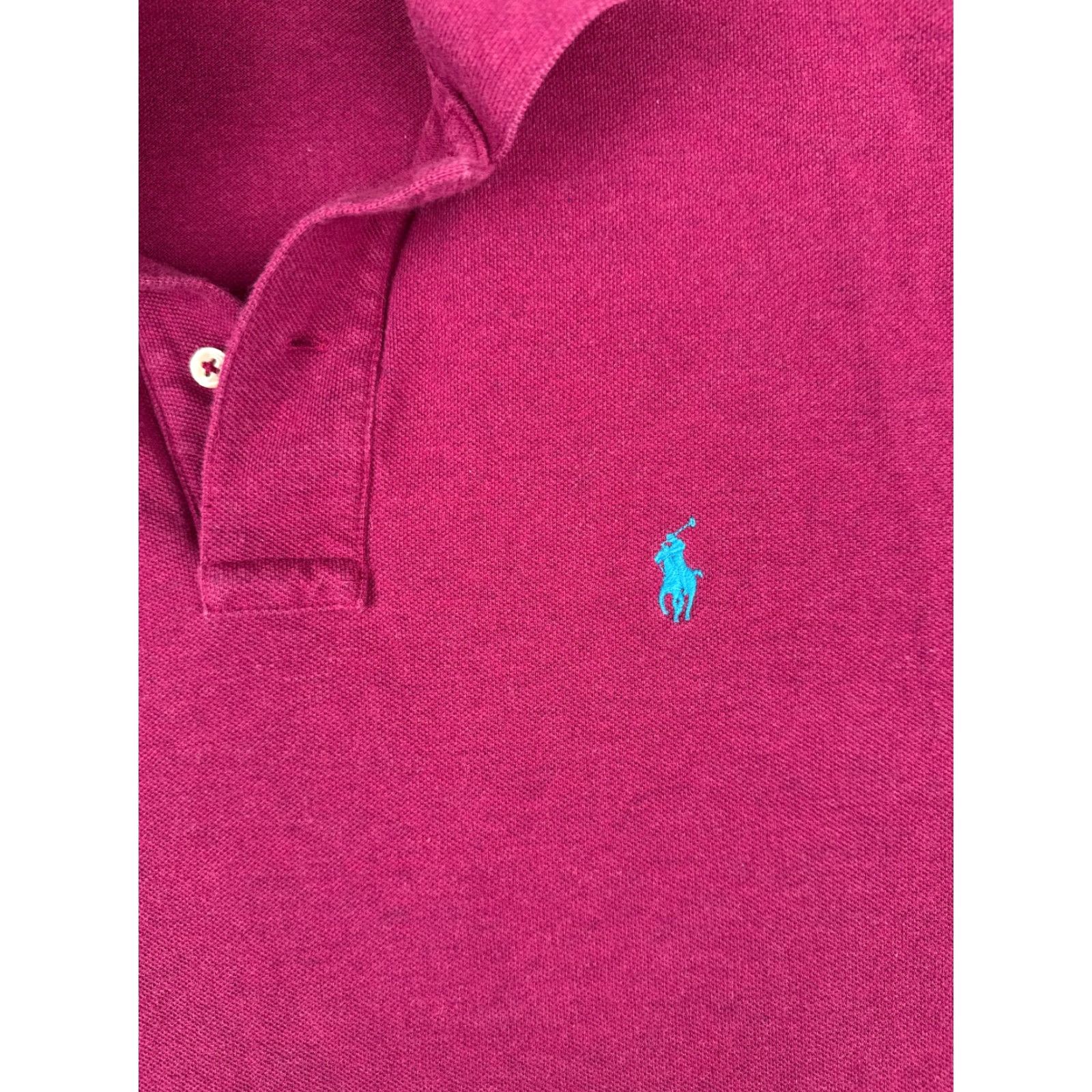 Ralph Lauren Ralph Lauren Polo Shirt Men Large Megenta 100% Cotton Classic Fit Size US L / EU 52-54 / 3 - 6 Thumbnail