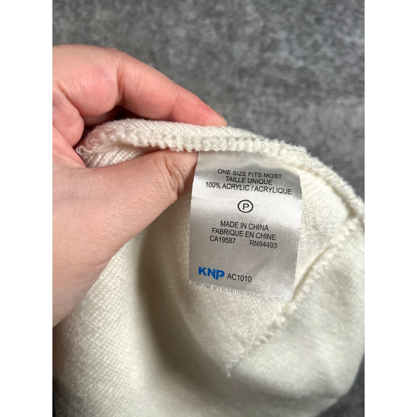 Vintage Think'n Bout You Beanie Toque Adult One Size White Knit Embroidered 100% Acrylic Size ONE SIZE - 7 Thumbnail