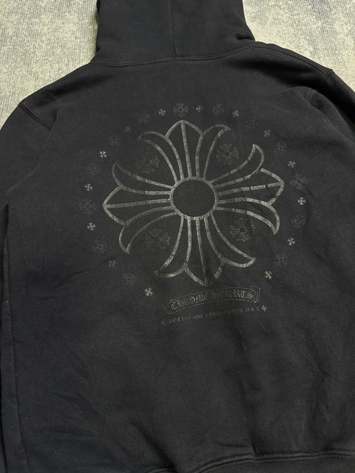Chrome Hearts THRASHED! CROSS PLUS THERMAL HOODIE Size US S / EU 44-46 / 1 - 5 Thumbnail