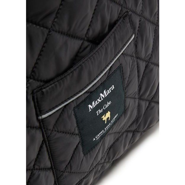 MAX MARA The Cube Arianna Black Quilted Coat & Tote Bag New