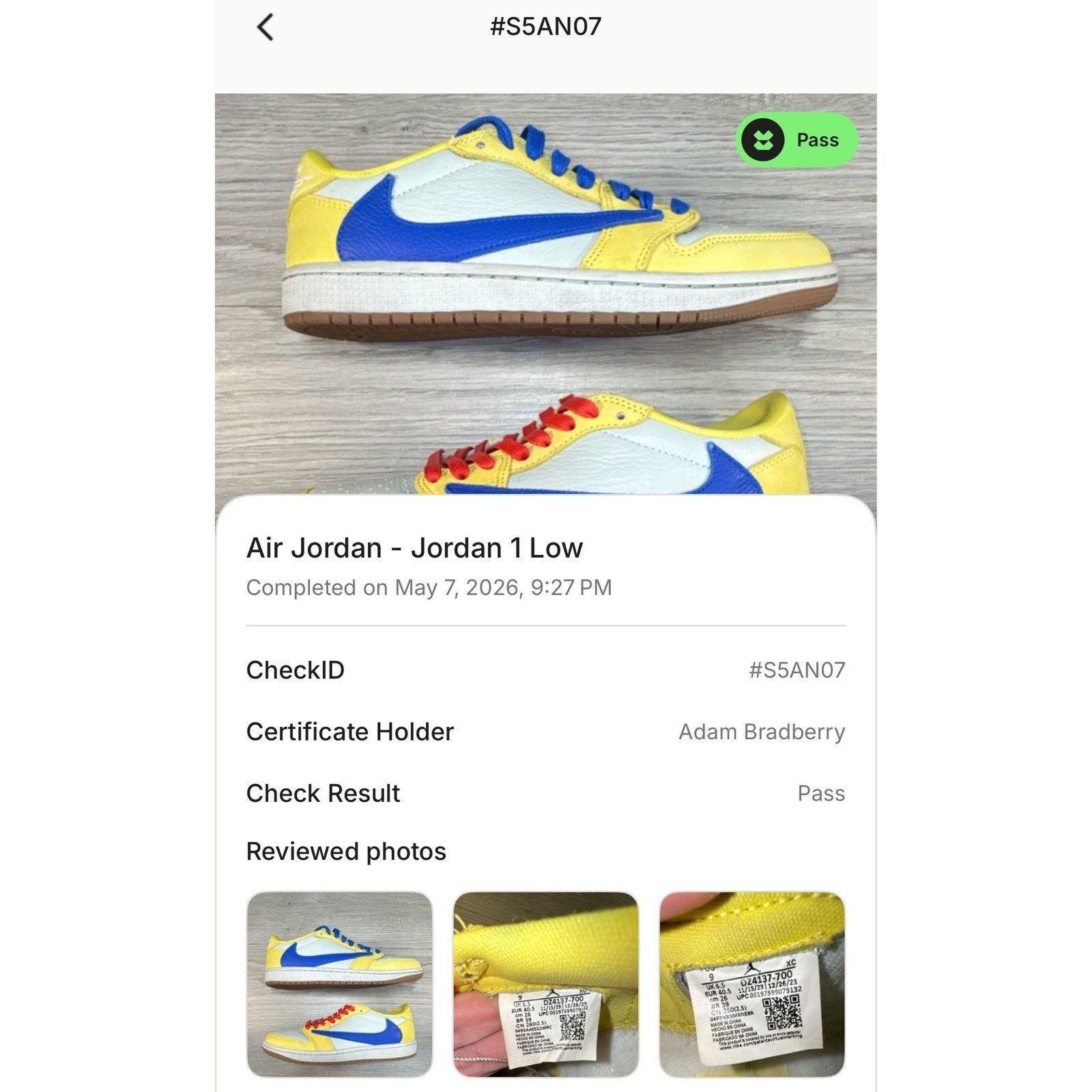 Jordan Brand × Travis Scott Travis Scott x Air Jordan 1 Retro Low Canary - Size 9w/7.5m Size US 9 / IT 39 - 10 Thumbnail