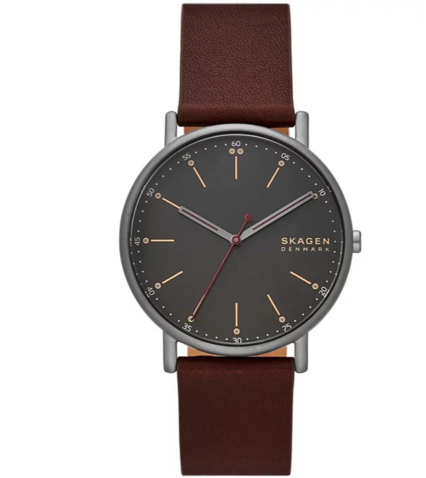 Skagen SkagenWomen'sSignaturThree-HandRedWoodLeatherStrapWatch,40mm Size ONE SIZE - 1 Thumbnail