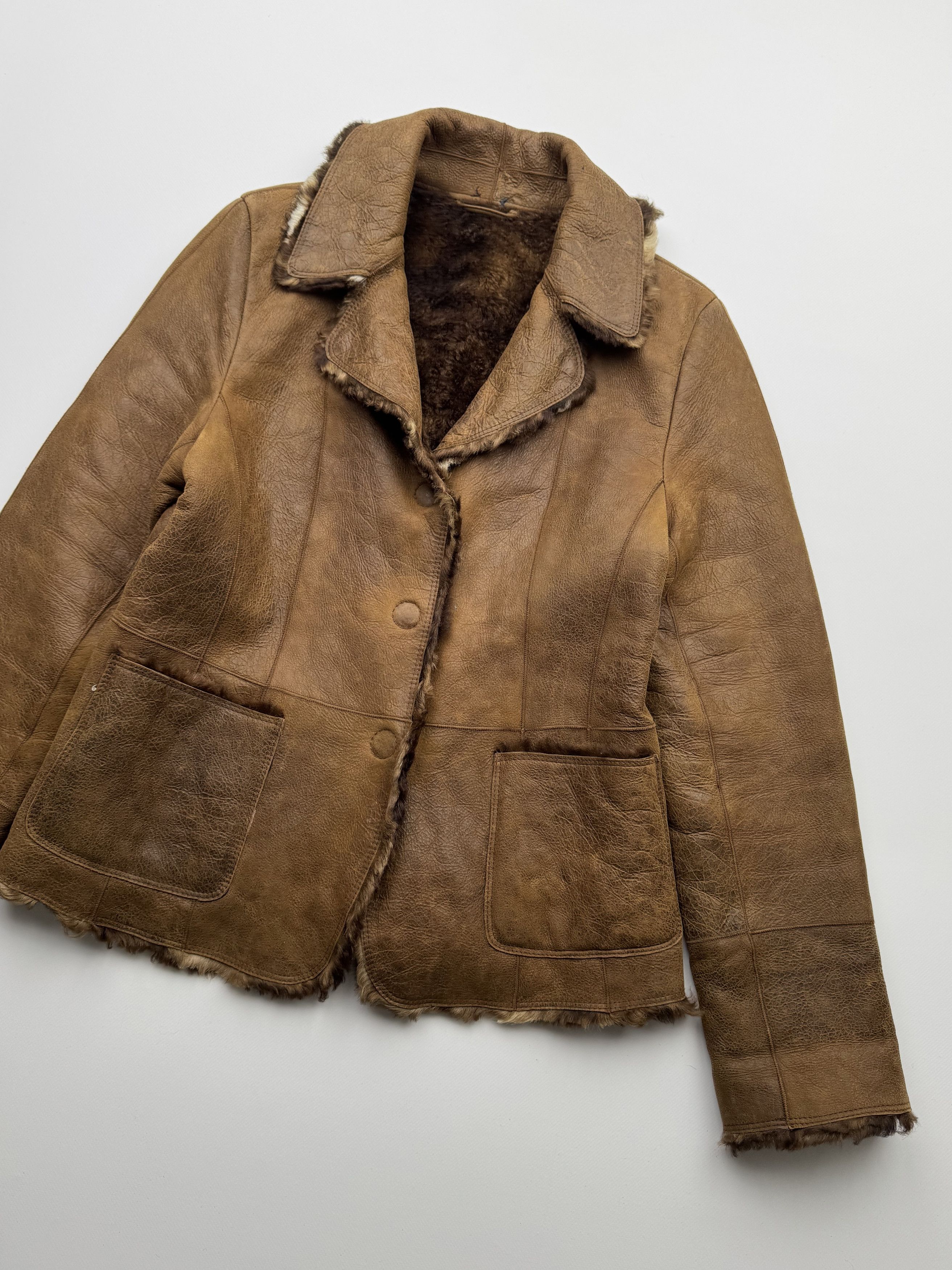 Vintage Vintage Real Sheepskin Jacket B124(V317)E2 Size M / US 6-8 / IT 42-44 - 3 Thumbnail