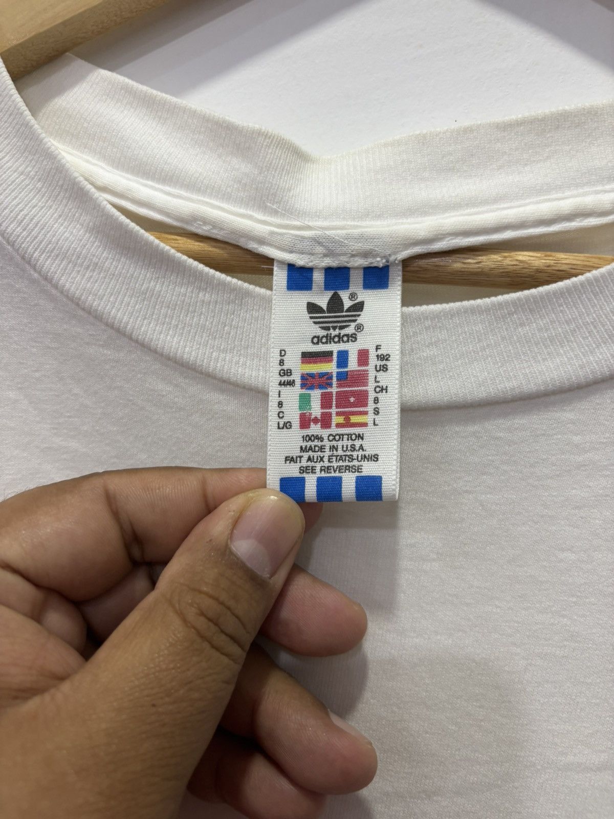 Adidas × Vintage Vintage Adidas Jensen Tshirt Size US L / EU 52-54 / 3 - 7 Thumbnail