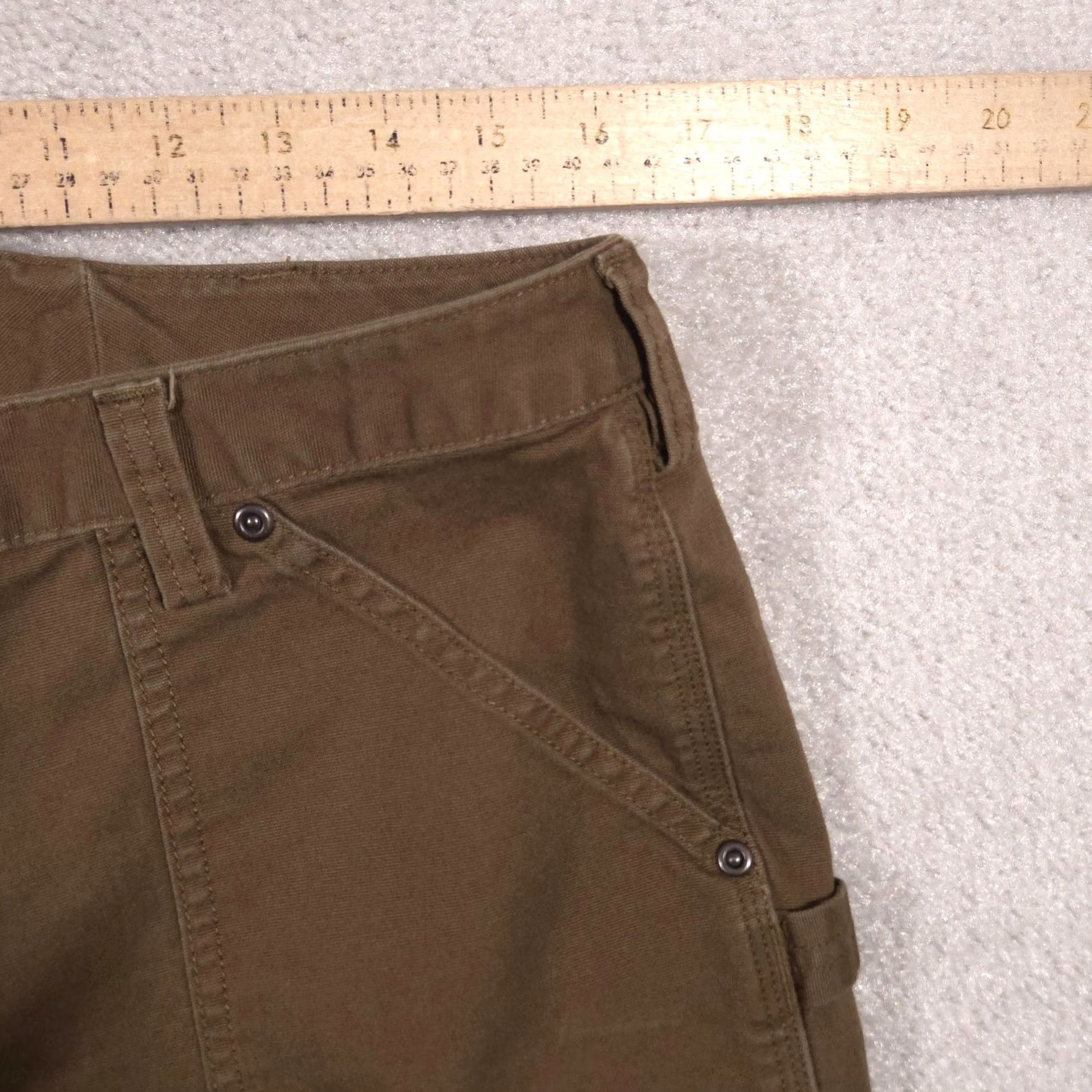 Duluth Trading Company Duluth Trading Co Cargo Pants Womens 12x29 Brown Twill Straight Leg Utility, Casual, Workwear, Pockets, Stretch, Full Zip Fly Women’s Pants Size 34" / US 12 / IT 48 - 7 Thumbnail