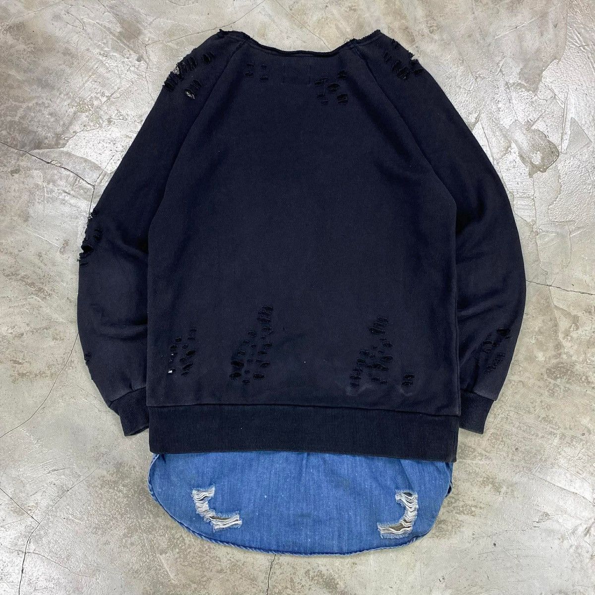 Maison MIHARA YASUHIRO FW2013 Distressed Layered Sweatshirt Size US XXS / EU 40 - 9 Thumbnail