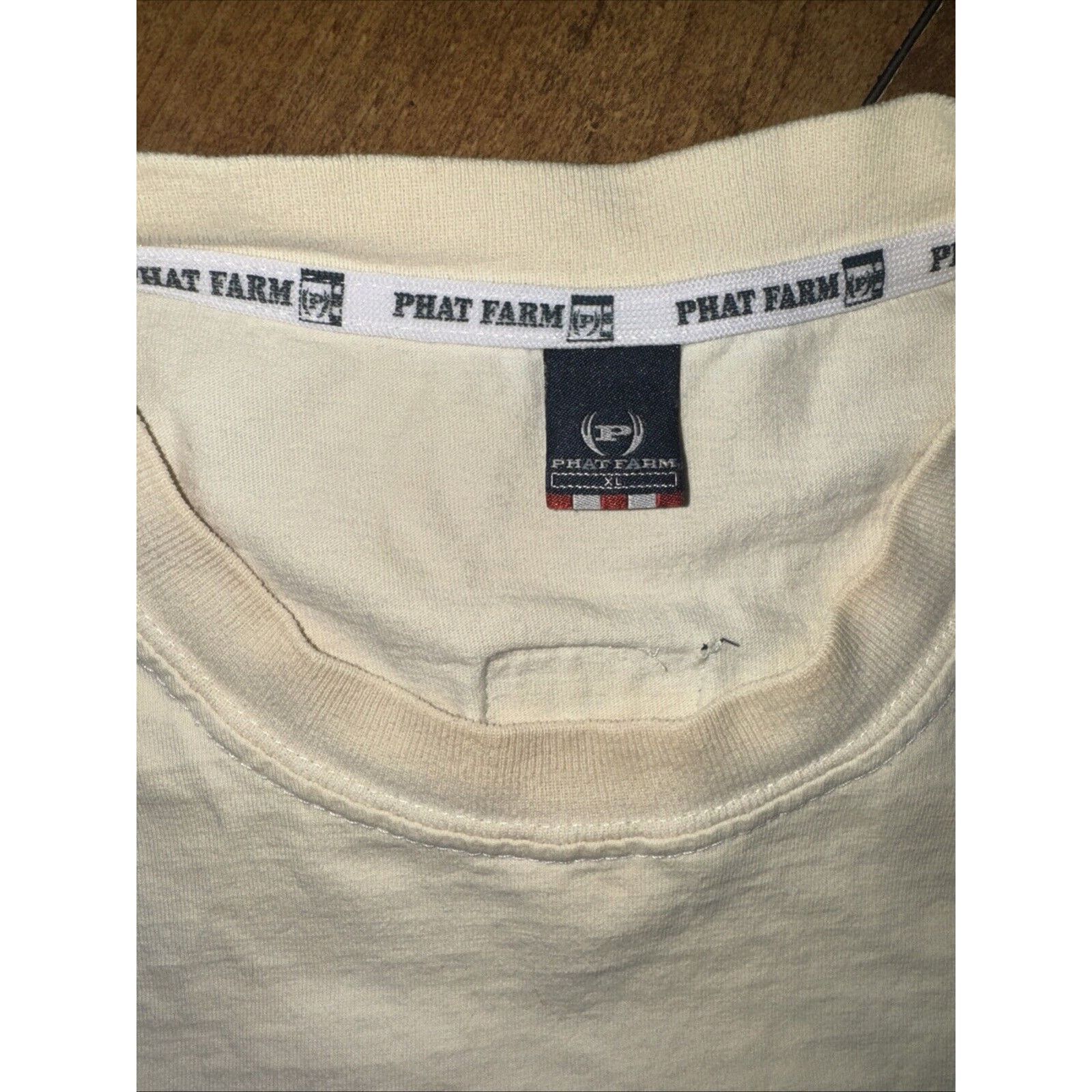 Phat Farm × Rap Tees × Vintage Phat Farm Graphic T-Shirt Tan XL Hip-Hop Streetwear 24x30 Size US XL / EU 56 / 4 - 3 Thumbnail