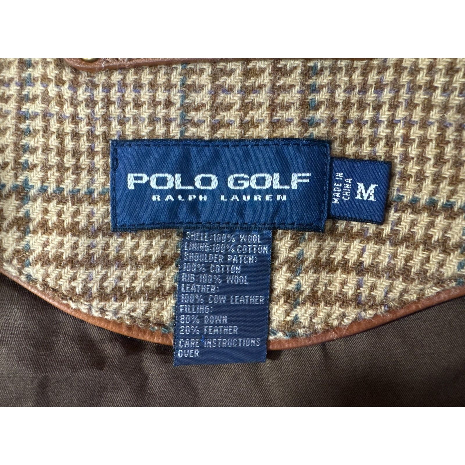 Ralph Lauren Polo Golf Ralph Lauren Houndstooth Tweed Wool down trim leat Size US M / EU 48-50 / 2 - 3 Thumbnail